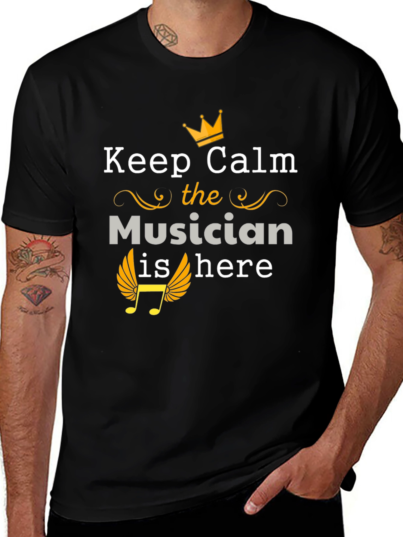 Keep Calm Musician Here Graphic Tee