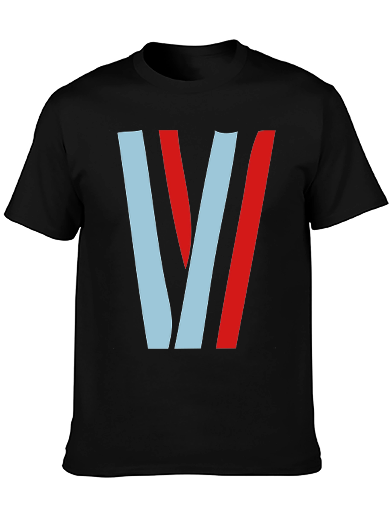 Stylish Striped V Graphic Tee - Casual Comfort