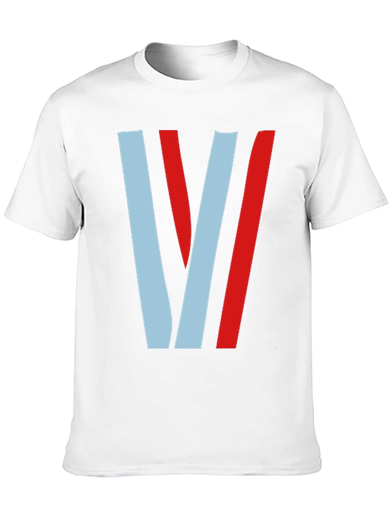 Stylish Striped V Graphic Tee - Casual Comfort