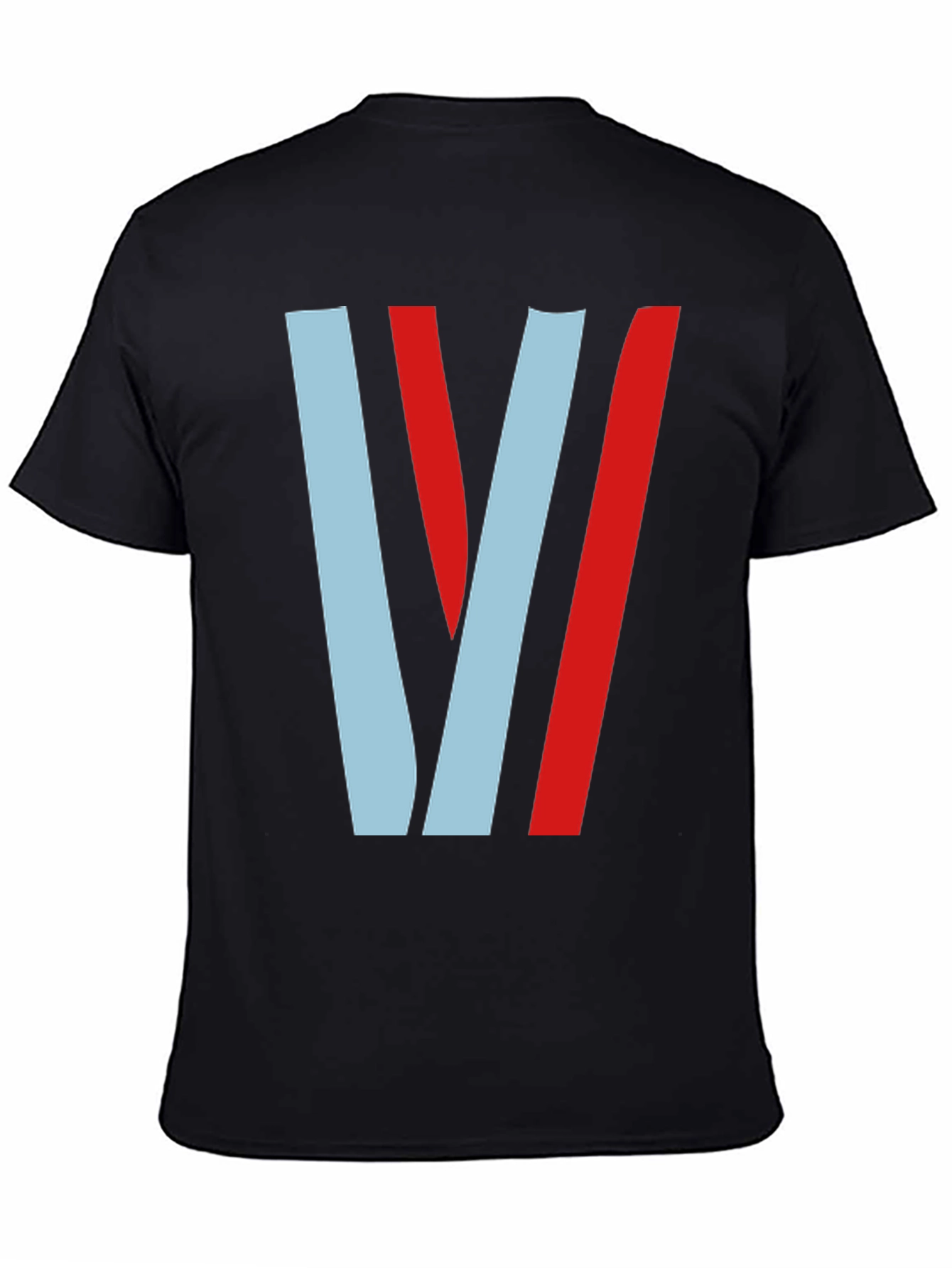 Stylish Striped V Graphic Tee - Casual Comfort
