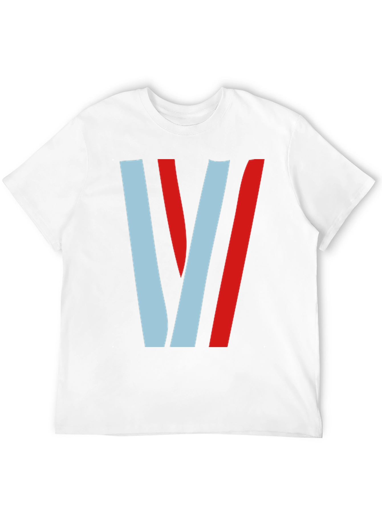 Stylish Striped V Graphic Tee - Casual Comfort