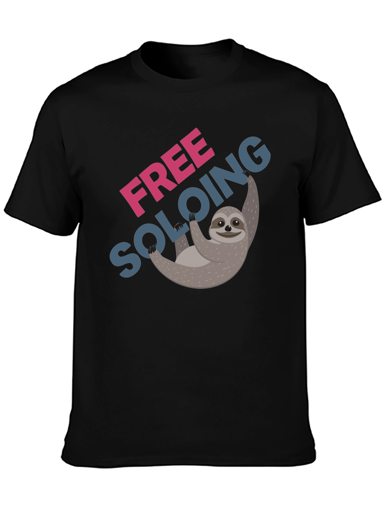 Free Soloing Sloth T-Shirt - Climbing Humor