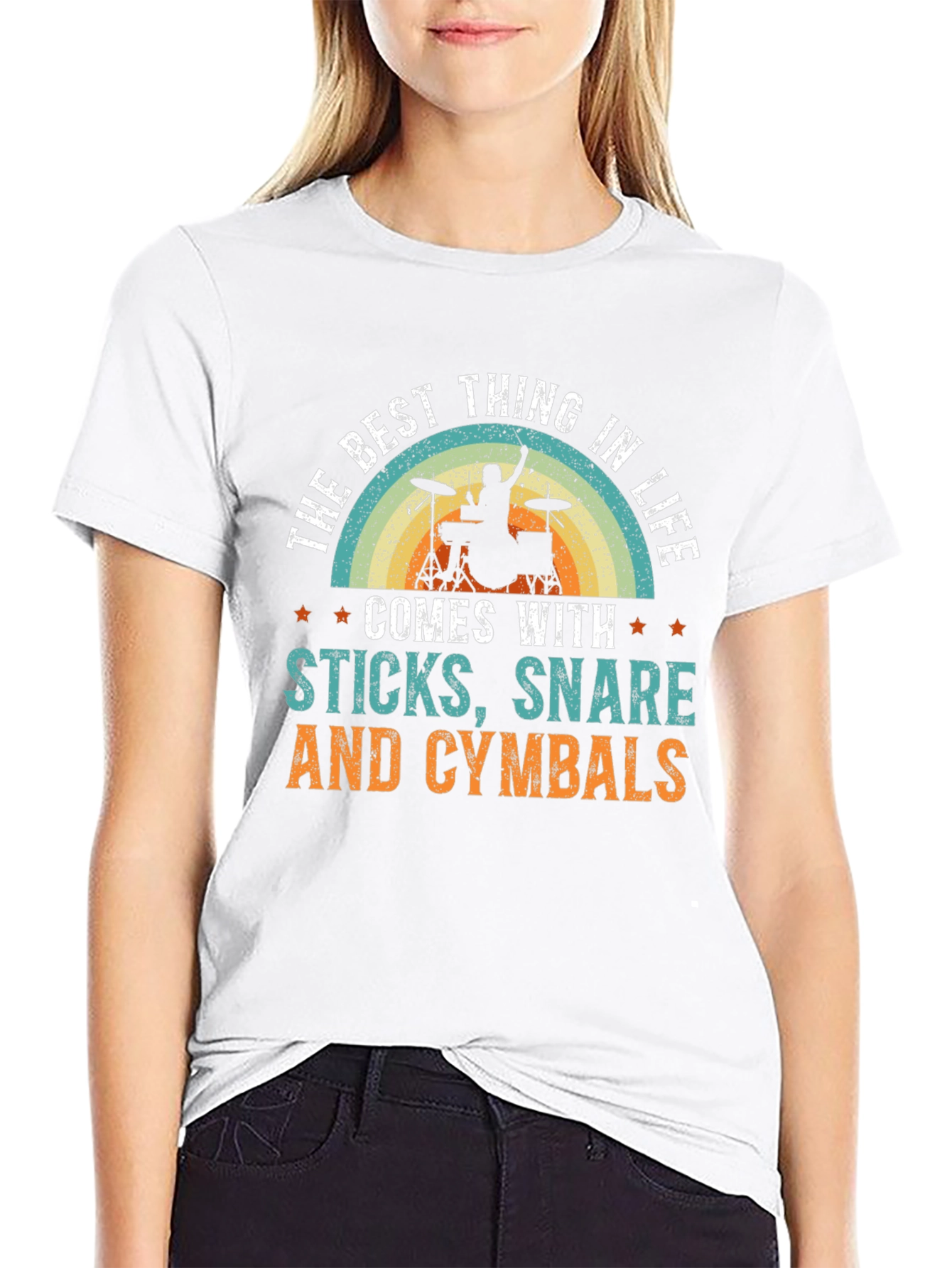 Drummers Delight: Sticks Snare & Cymbals T-Shirt