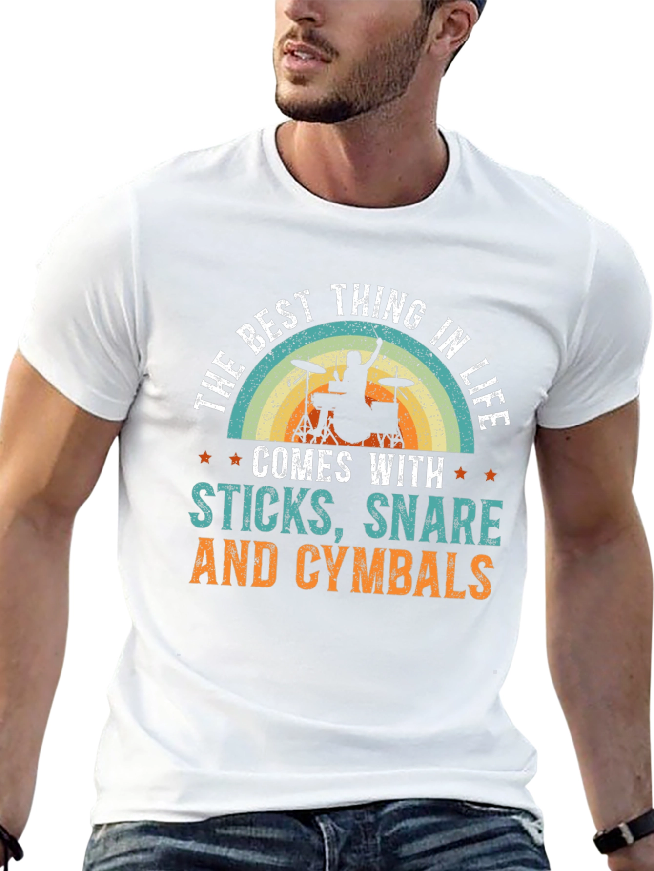Drummers Delight: Sticks Snare & Cymbals T-Shirt