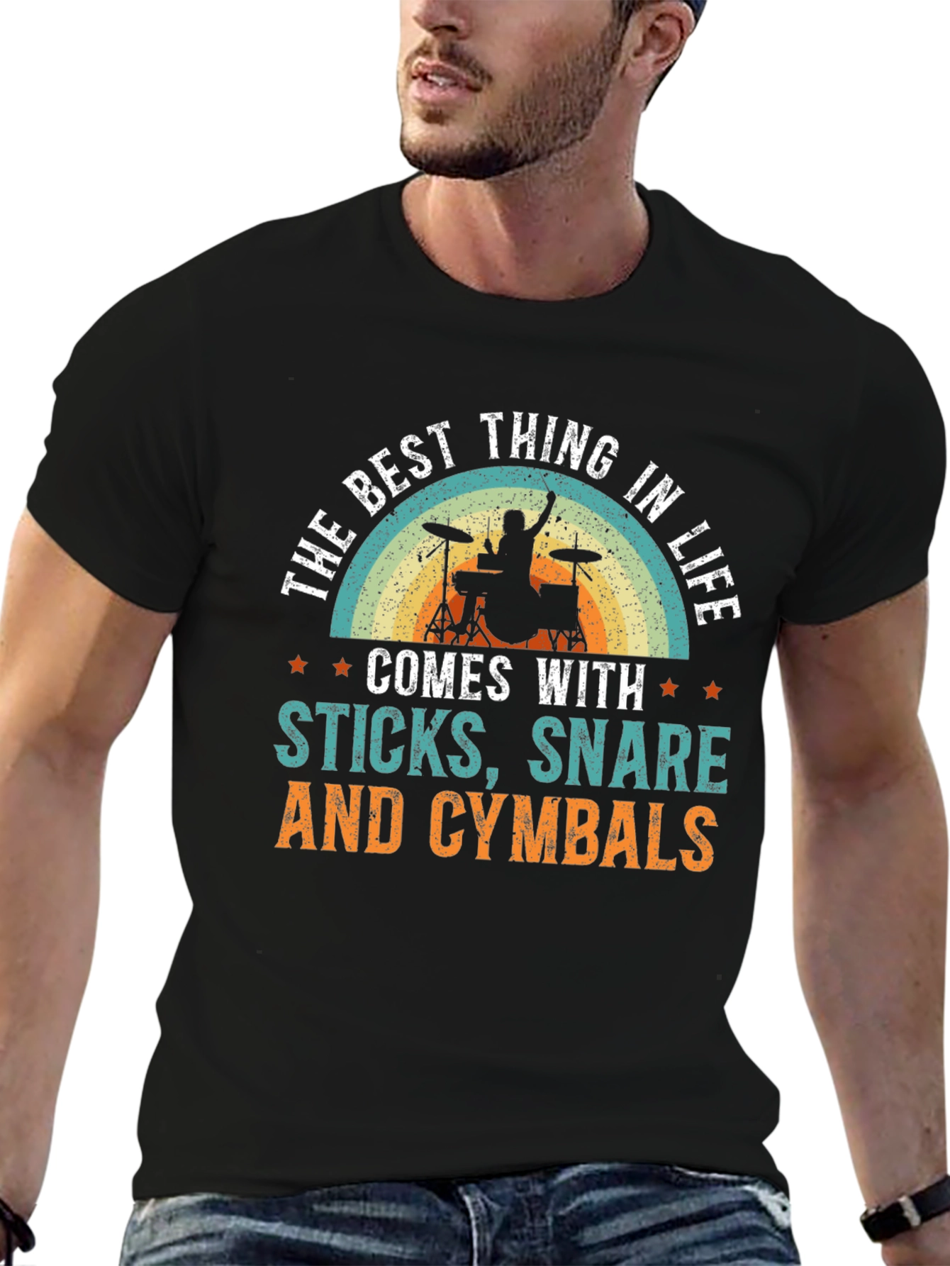 Drummers Delight: Sticks Snare & Cymbals T-Shirt