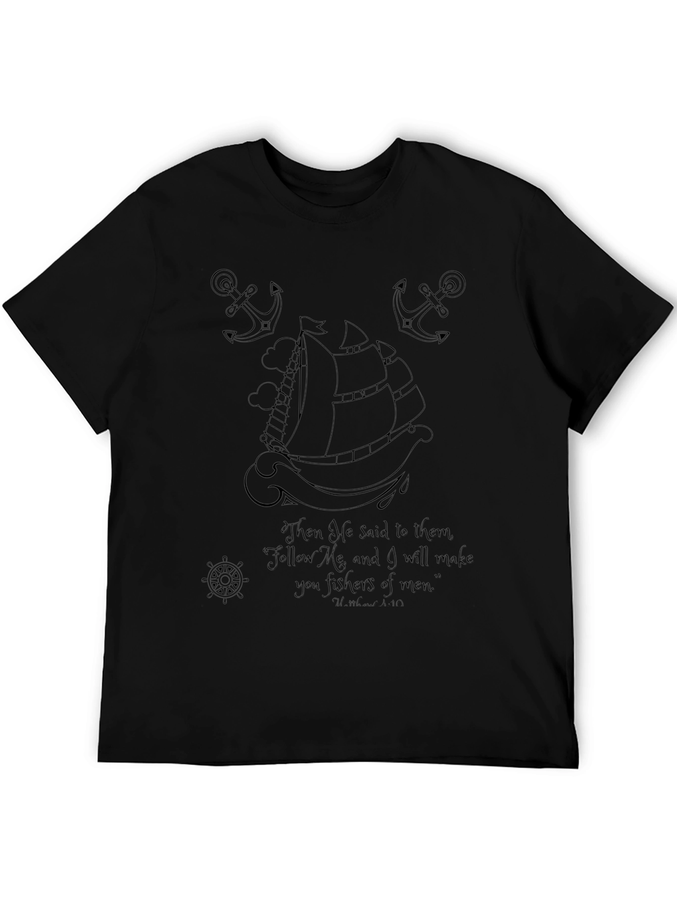 Nautical Print T-Shirt - Religious Verse