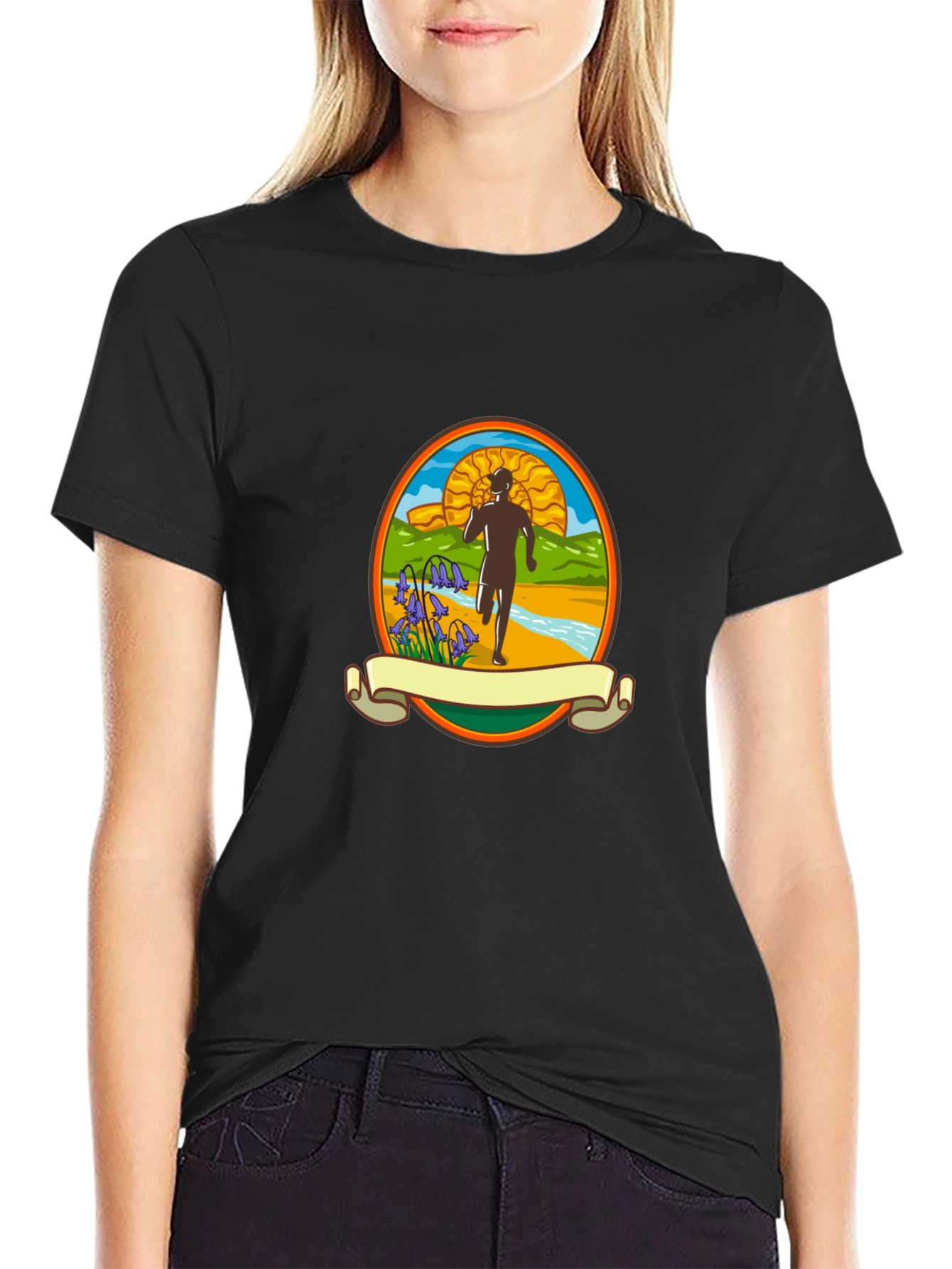 Runner Landscape Graphic T-Shirt