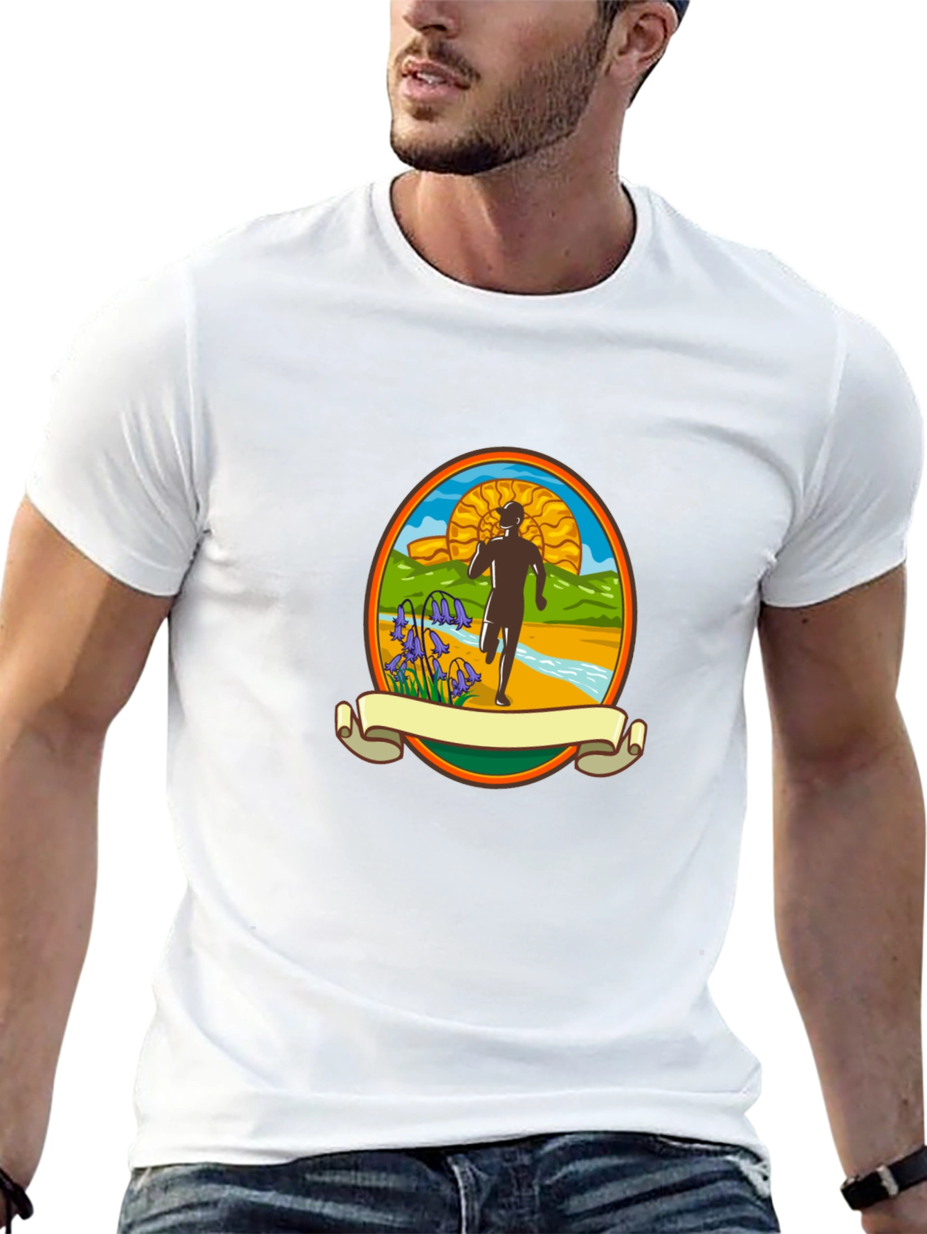 Runner Landscape Graphic T-Shirt