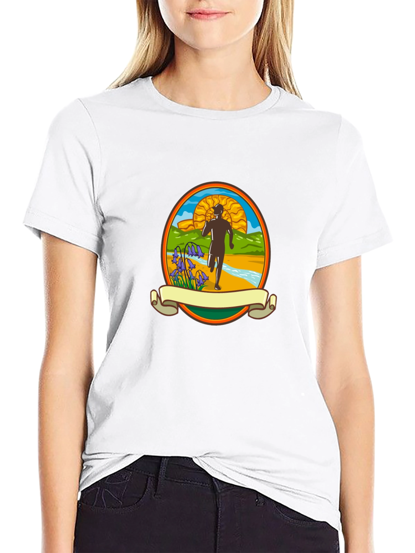 Runner Landscape Graphic T-Shirt