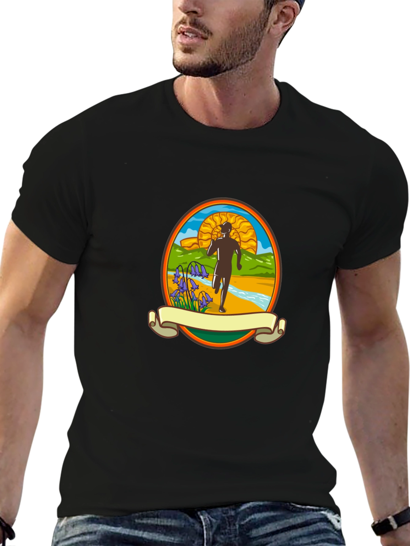 Runner Landscape Graphic T-Shirt