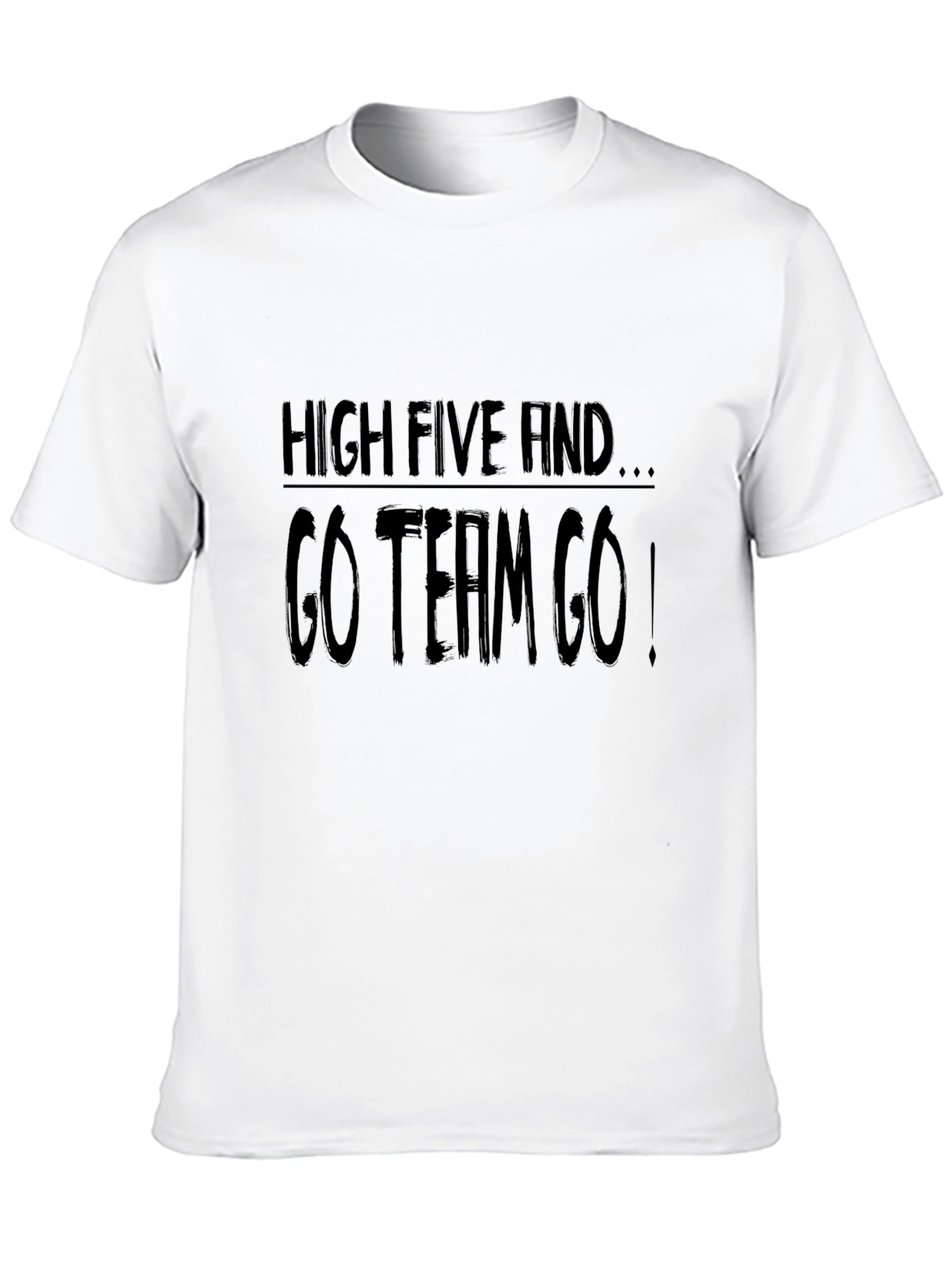 High Five & Go Team Go! Black Graphic Tee