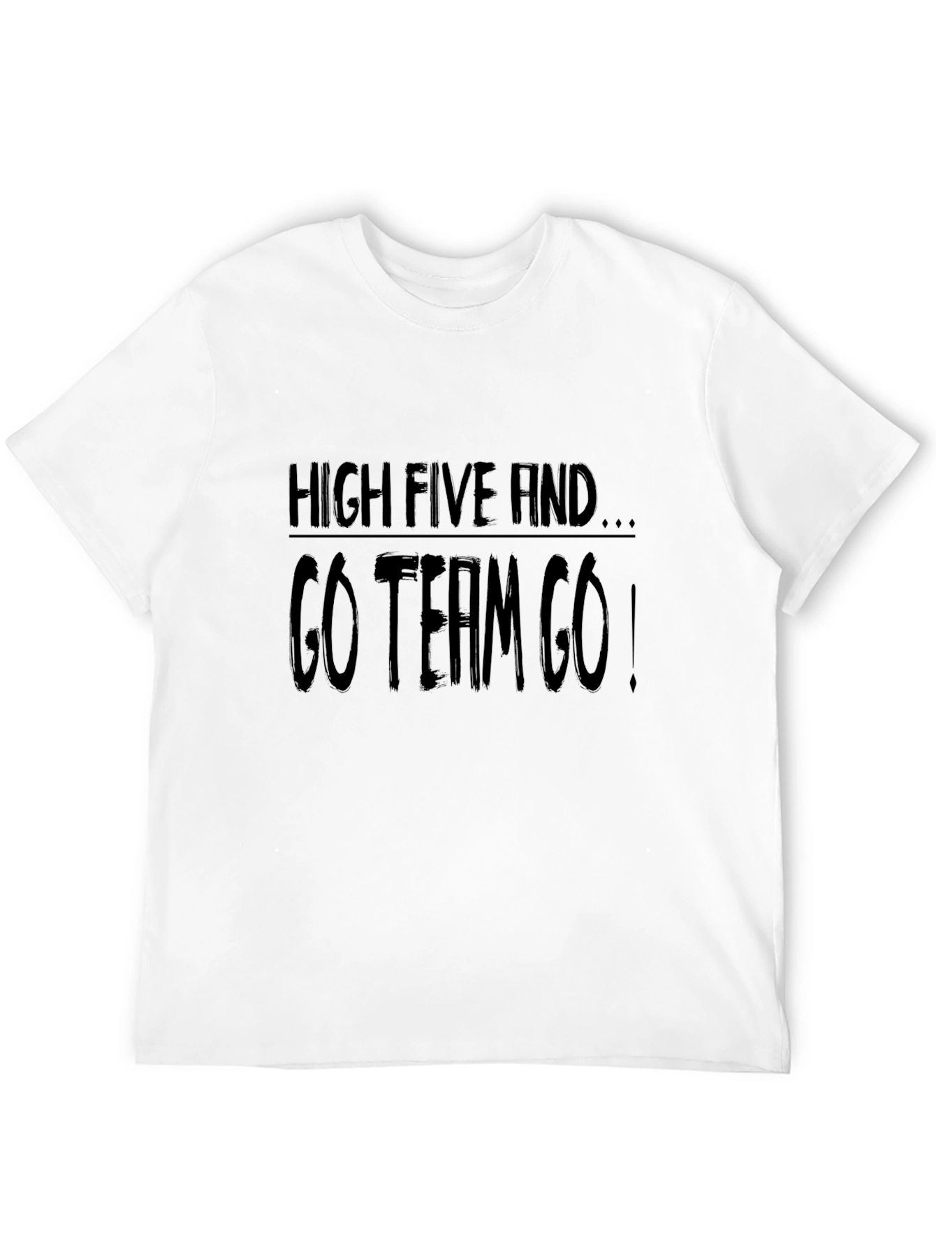High Five & Go Team Go! Black Graphic Tee