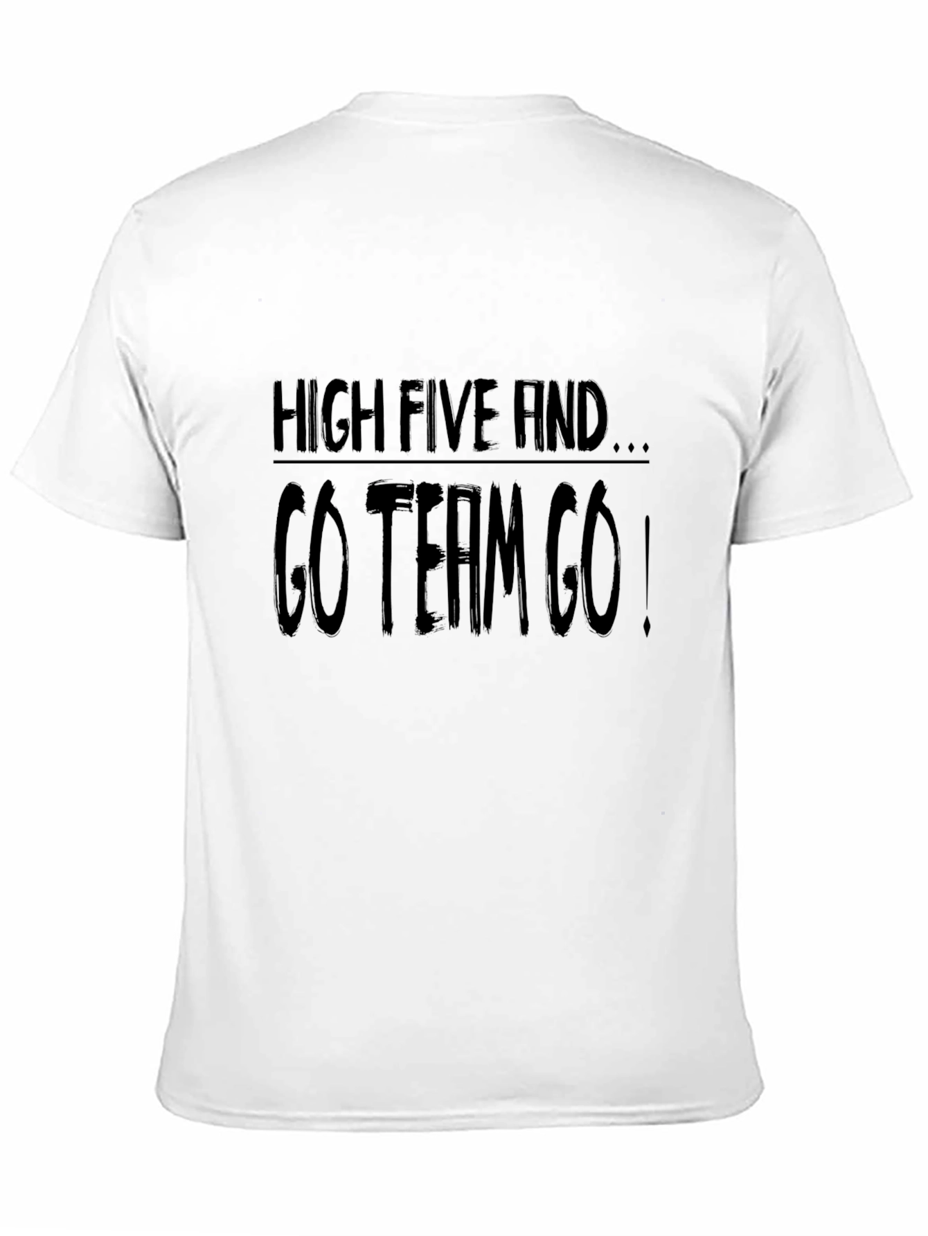 High Five & Go Team Go! Black Graphic Tee