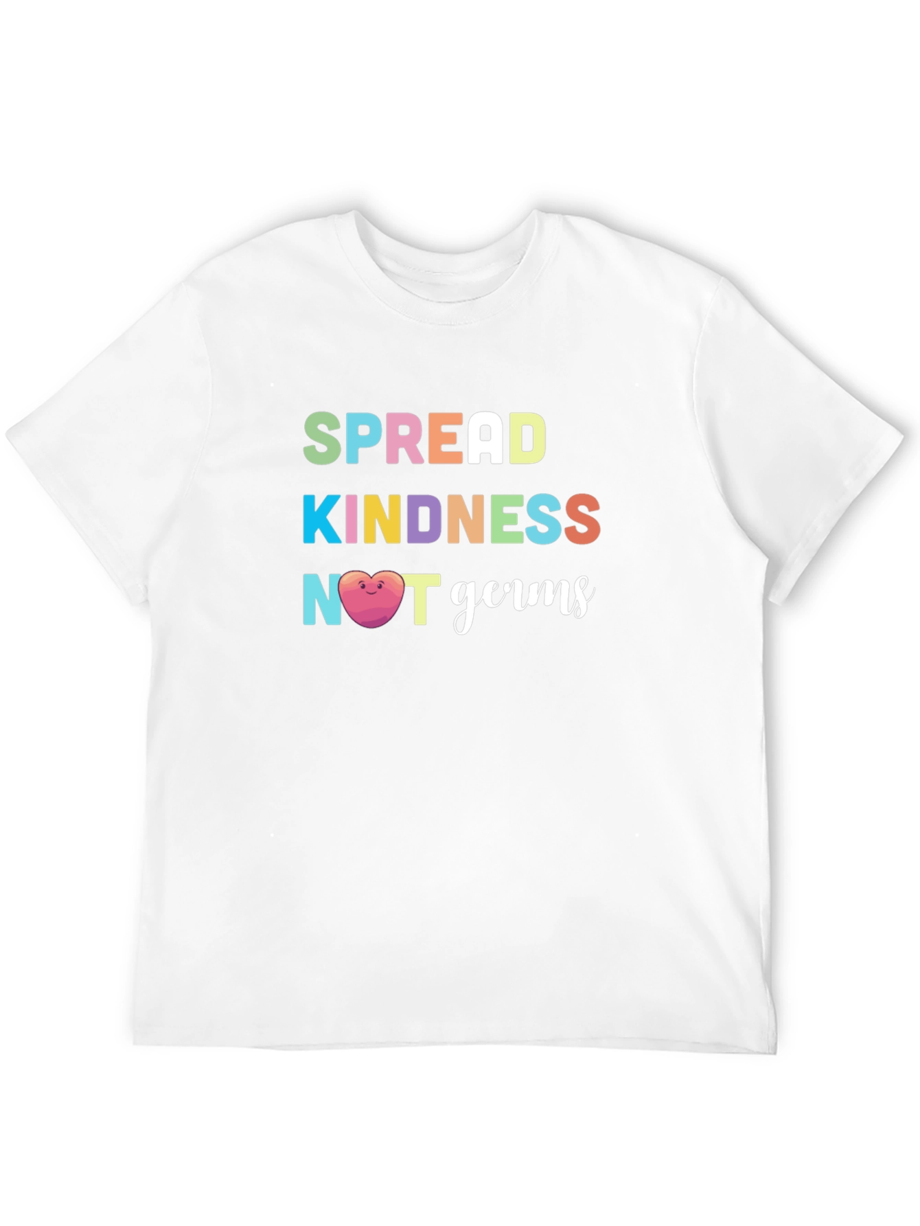 Spread Kindness Not Germs Graphic Tee - Black T-Shirt