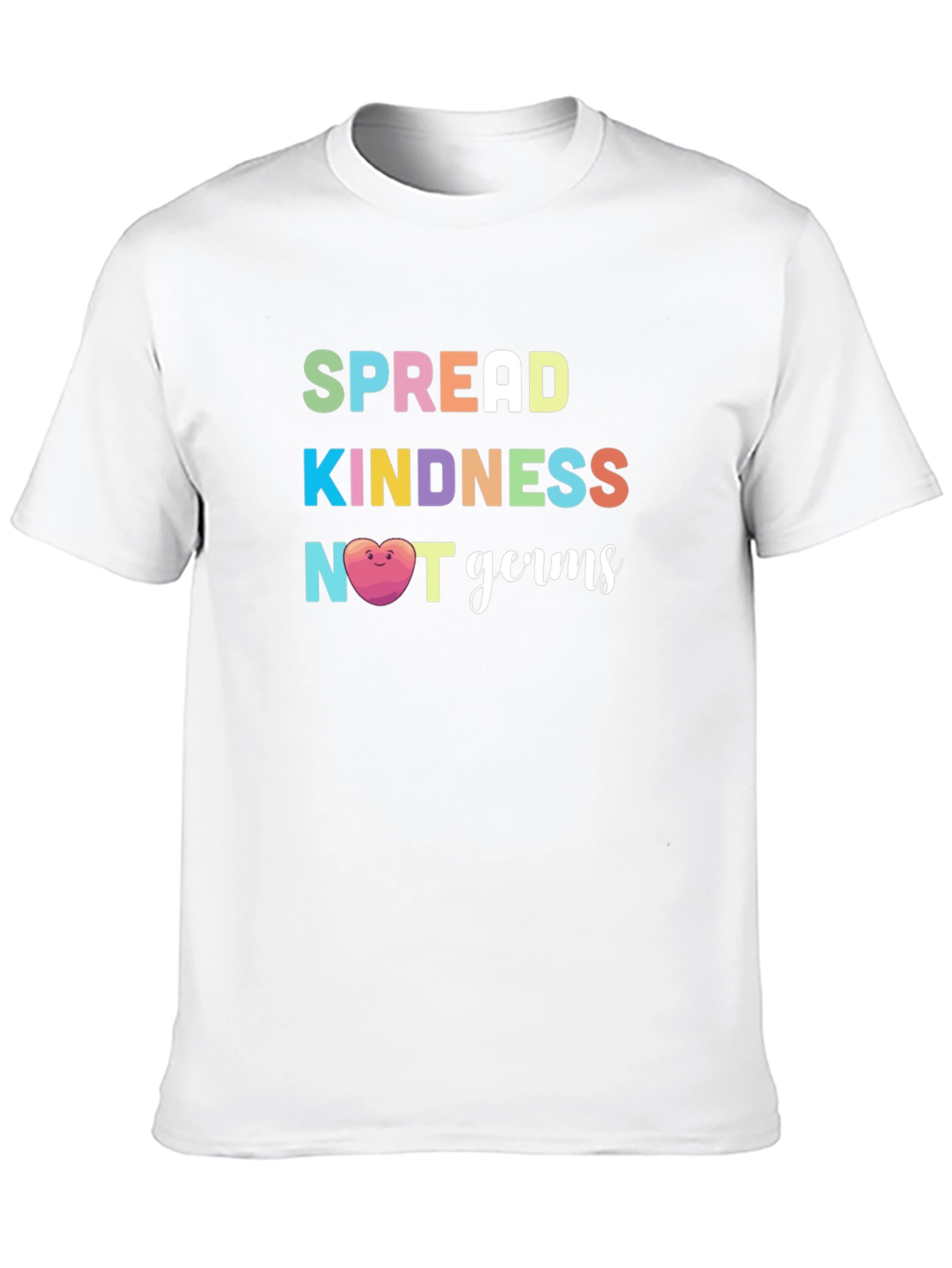 Spread Kindness Not Germs Graphic Tee - Black T-Shirt