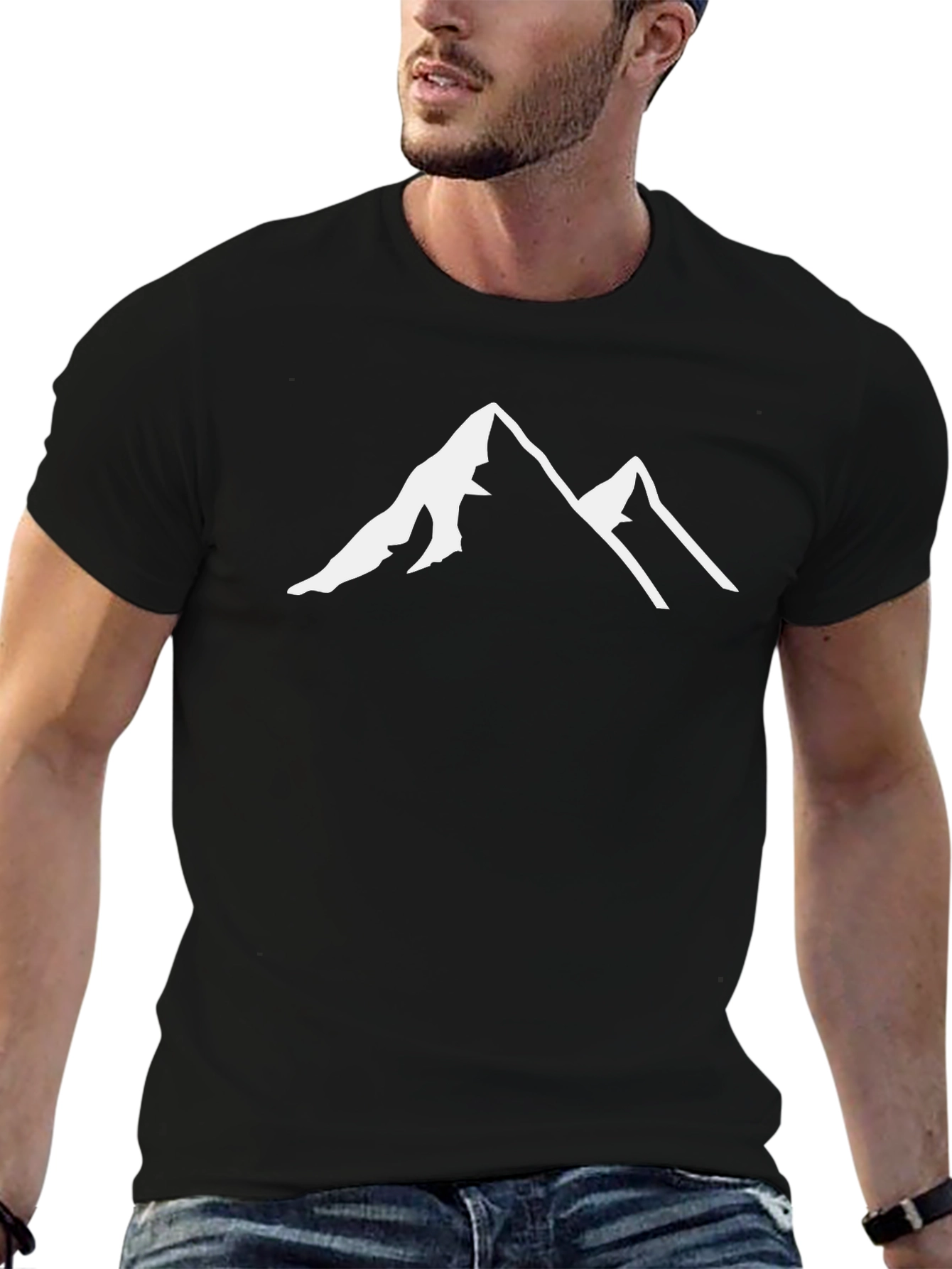 Mountain Peak Graphic T-Shirt - Black