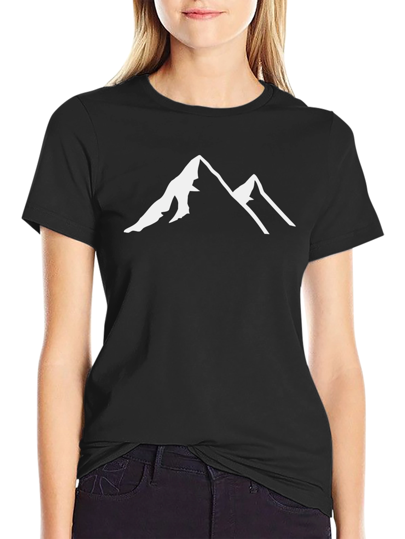 Mountain Peak Graphic T-Shirt - Black