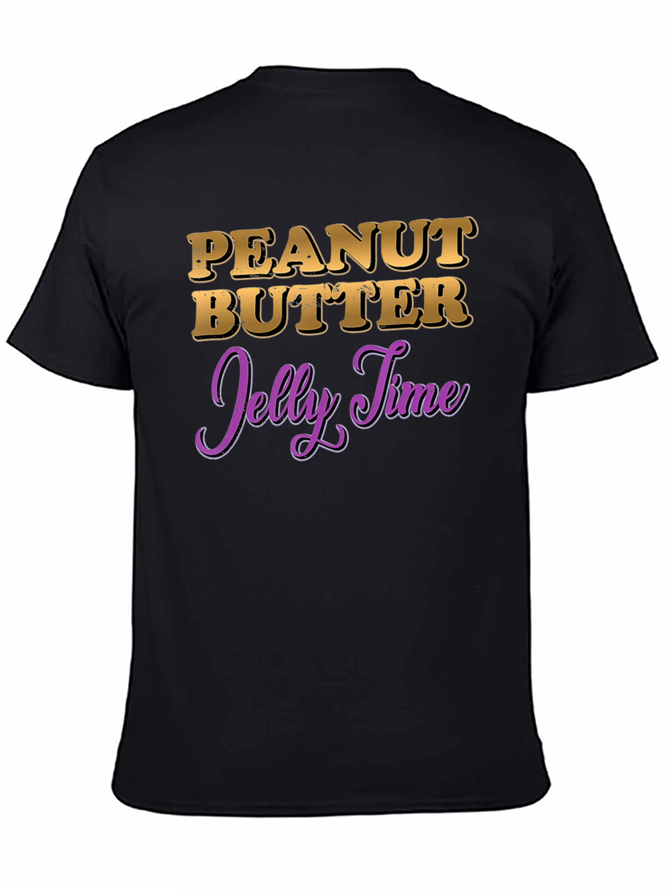 Peanut Butter Jelly Time Black T-Shirt