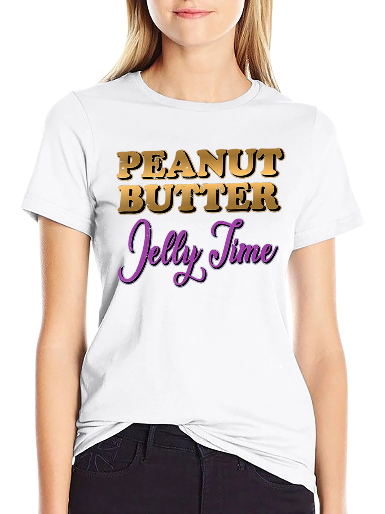 Peanut Butter Jelly Time Black T-Shirt