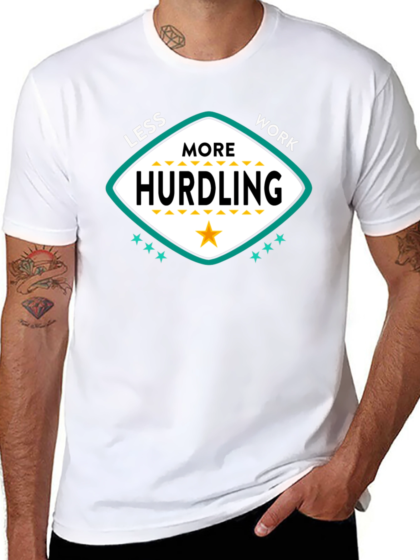 Less Work More Hurdling Graphic Tee
