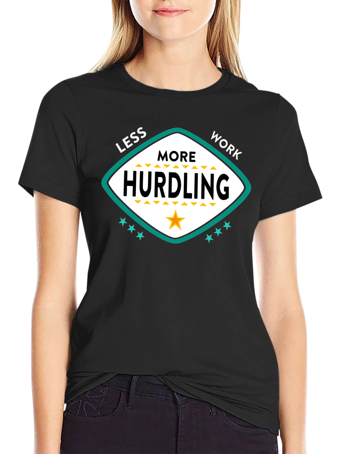Less Work More Hurdling Graphic Tee
