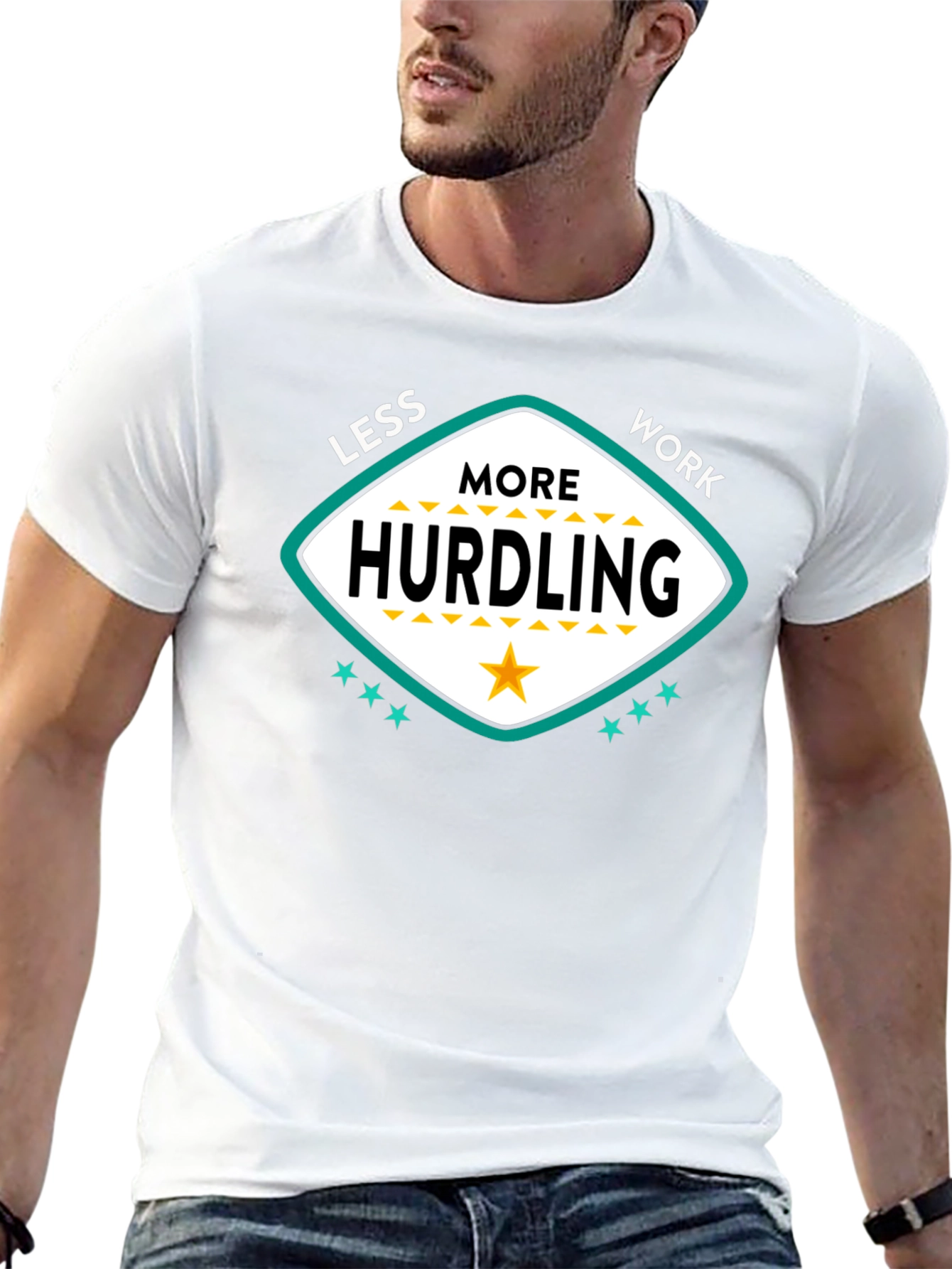 Less Work More Hurdling Graphic Tee