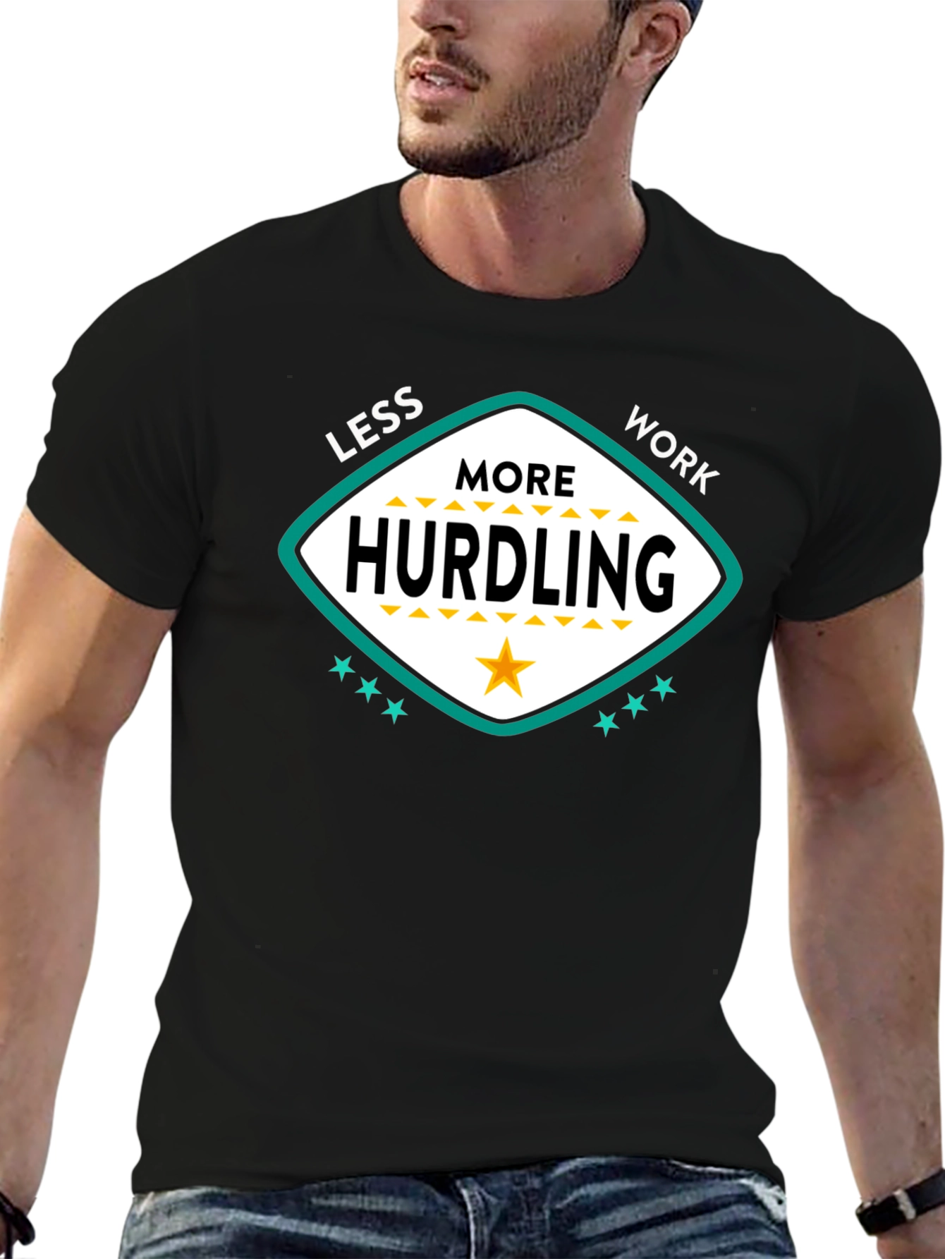 Less Work More Hurdling Graphic Tee