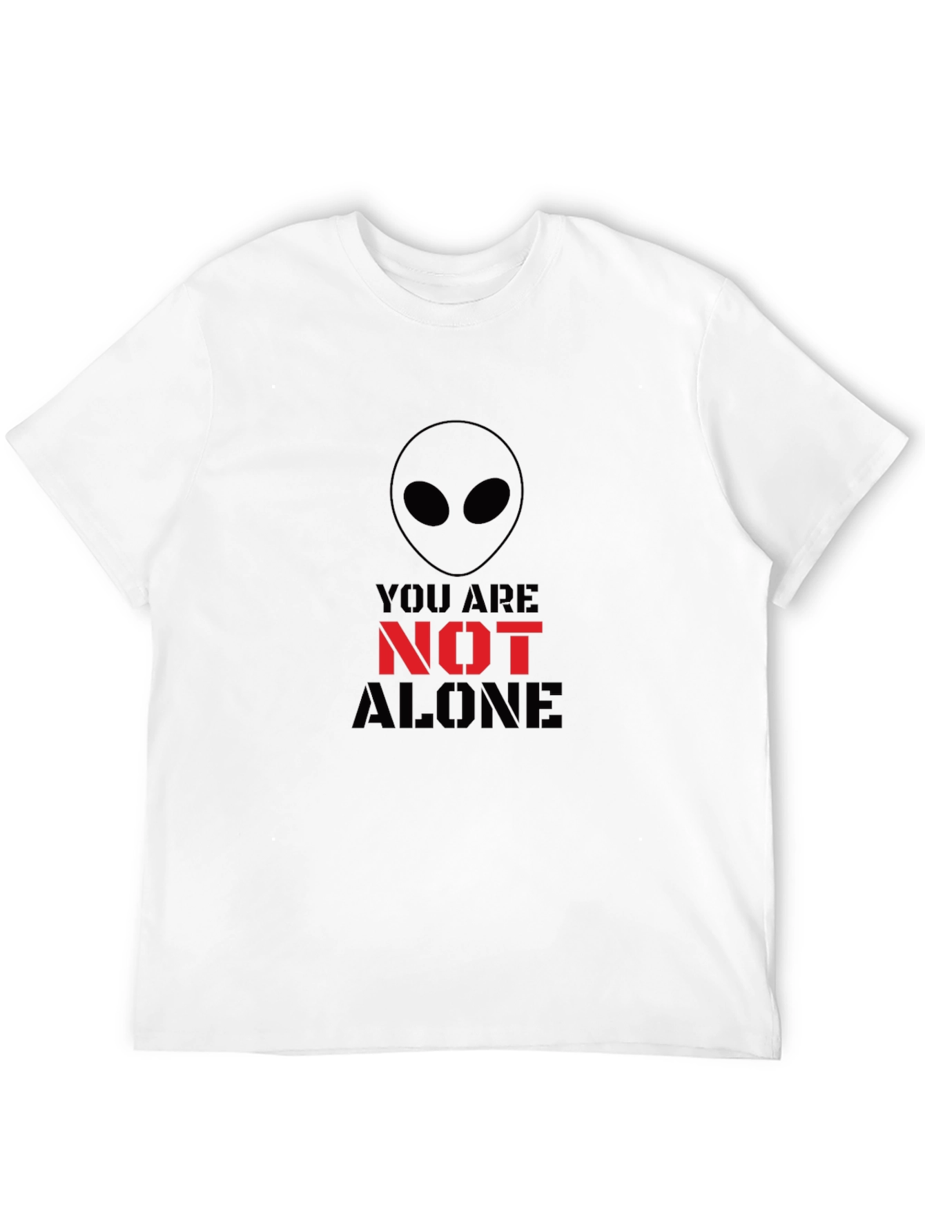 Alien You Are Not Alone Graphic Tee - Black