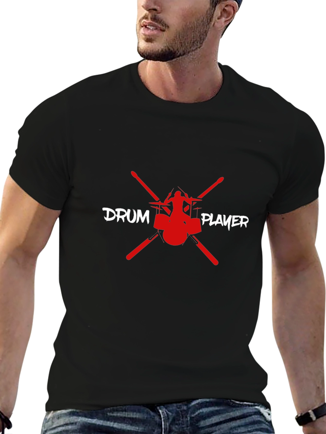Drum Player Graphic Tee - Music Lover T-Shirt