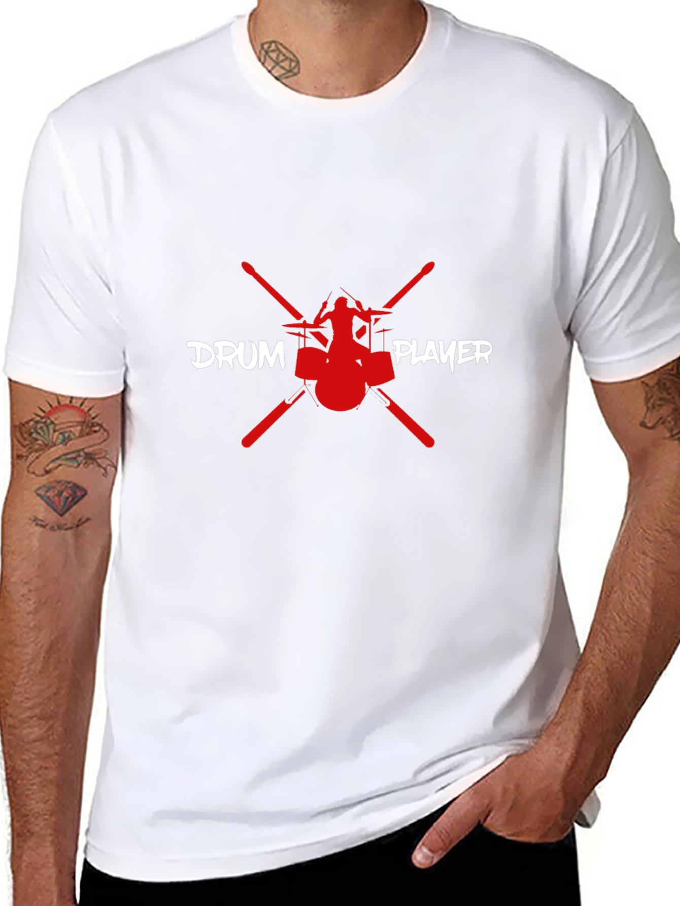Drum Player Graphic Tee - Music Lover T-Shirt