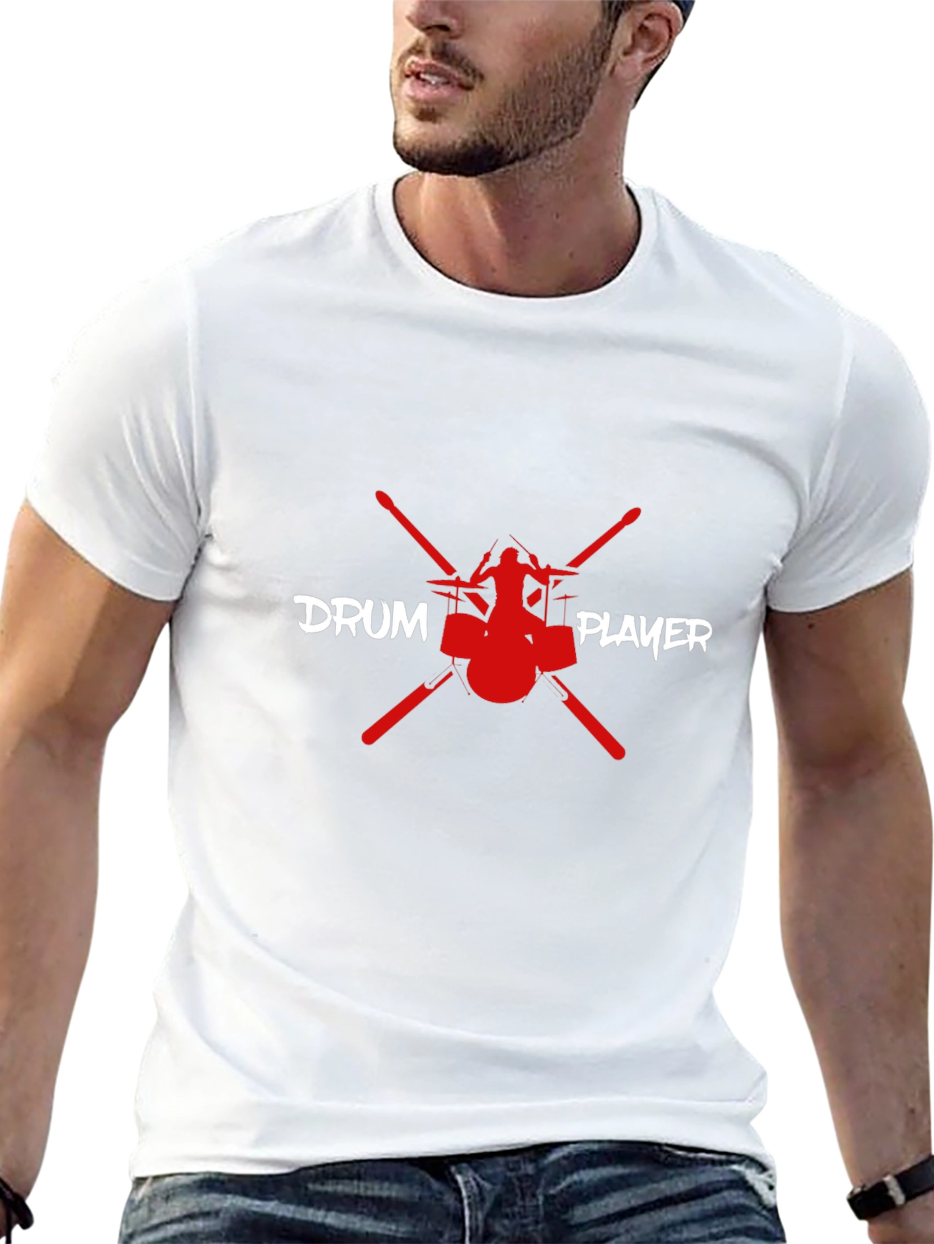 Drum Player Graphic Tee - Music Lover T-Shirt