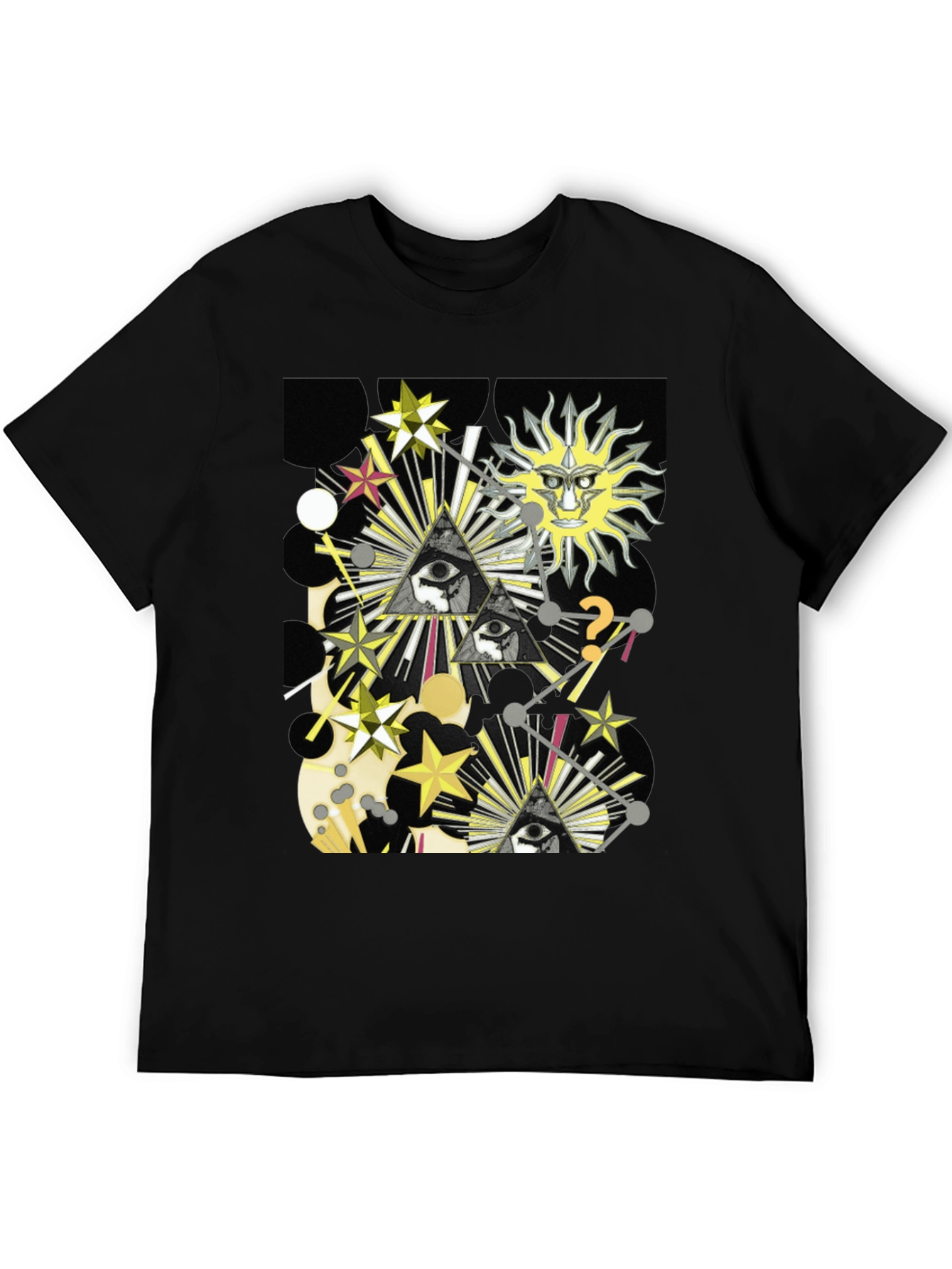 Mystic Eye Pyramid Graphic Black T-Shirt