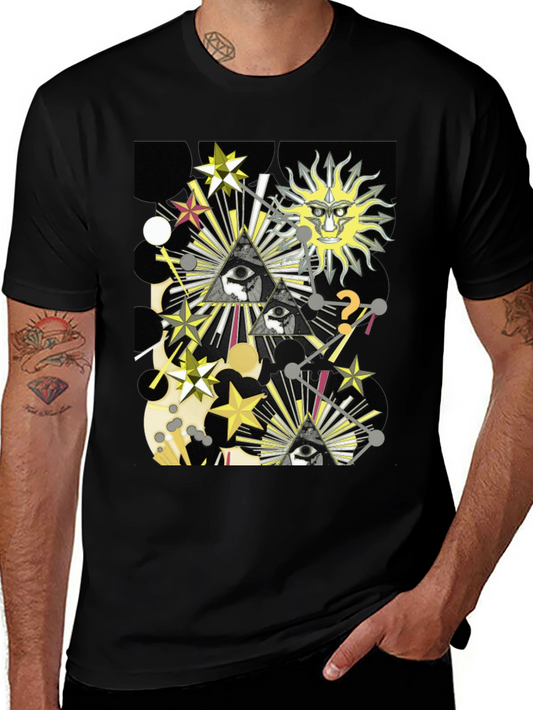 Mystic Eye Pyramid Graphic Black T-Shirt