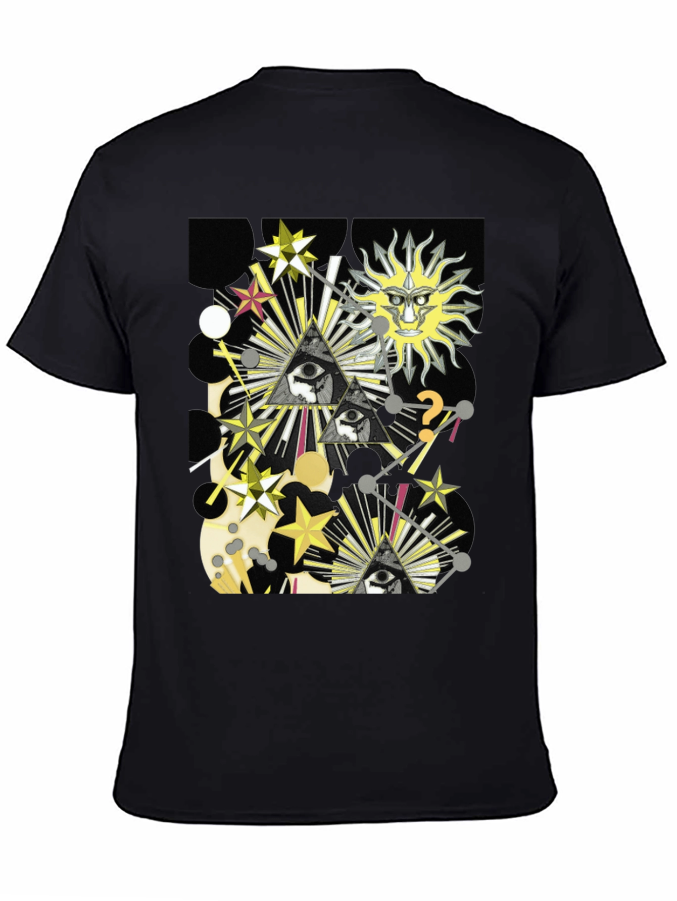 Mystic Eye Pyramid Graphic Black T-Shirt