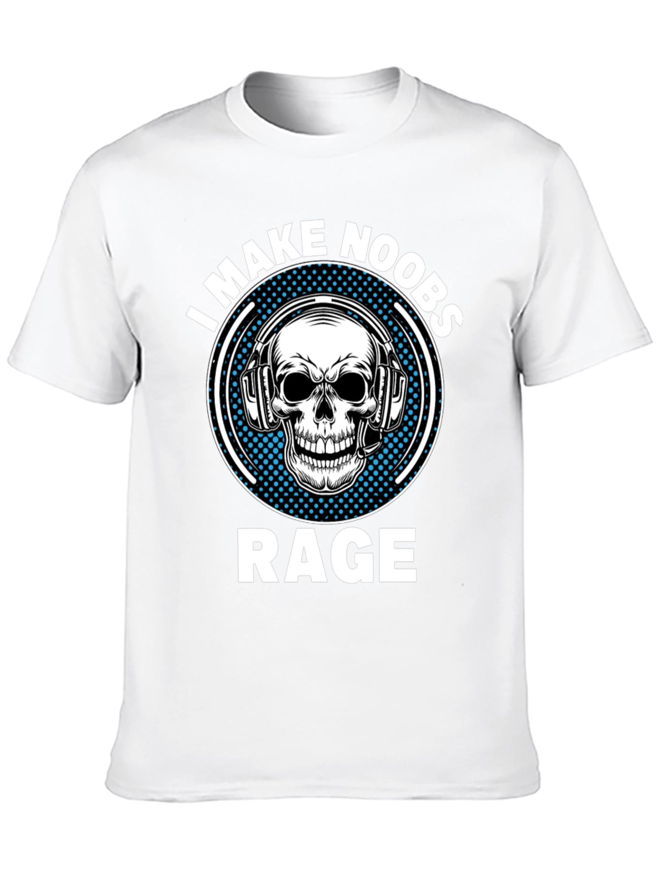 I Make Noobs Rage Skull Gaming T-Shirt