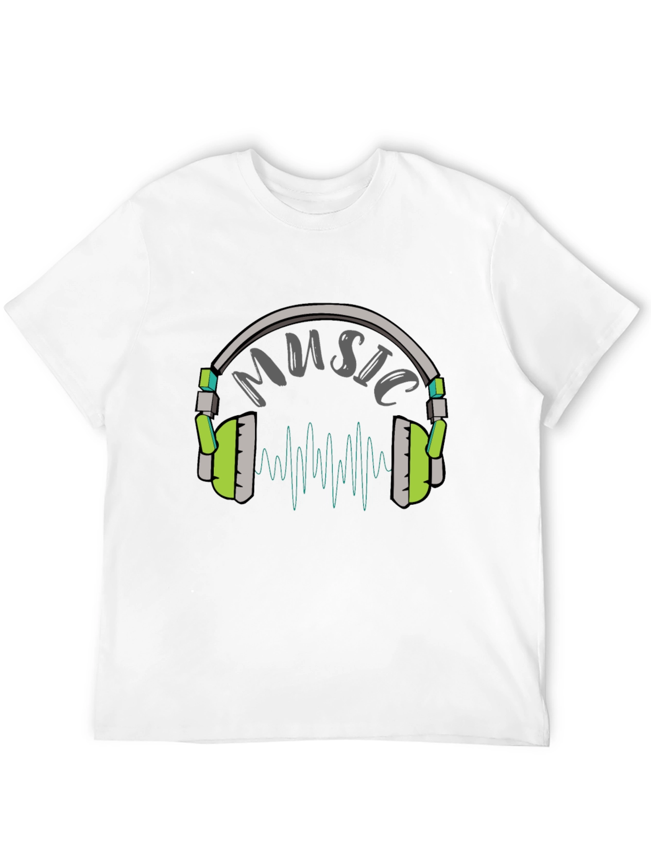 Music Headphone Graphic Tee - Black T-Shirt