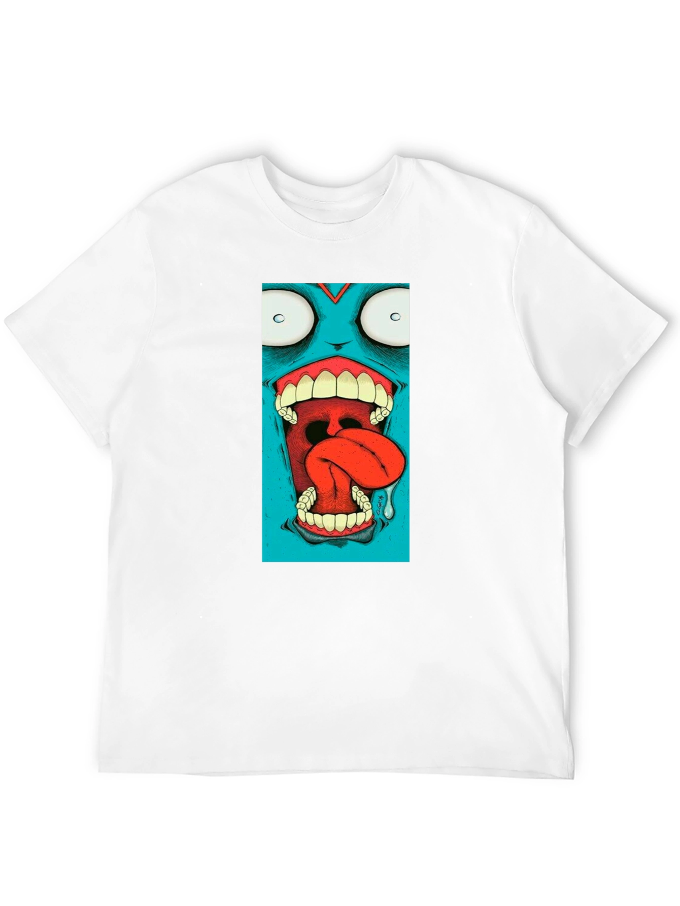 Monster Graphic Print Black T-Shirt