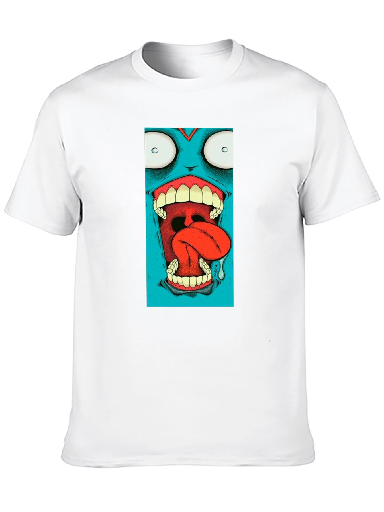 Monster Graphic Print Black T-Shirt