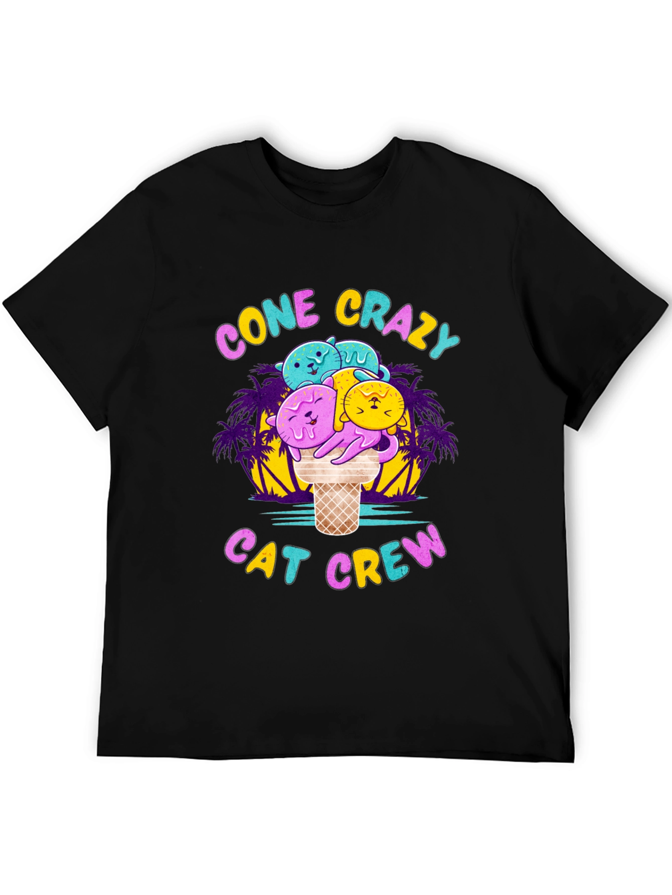 Cone Crazy Cat Crew Black T-Shirt