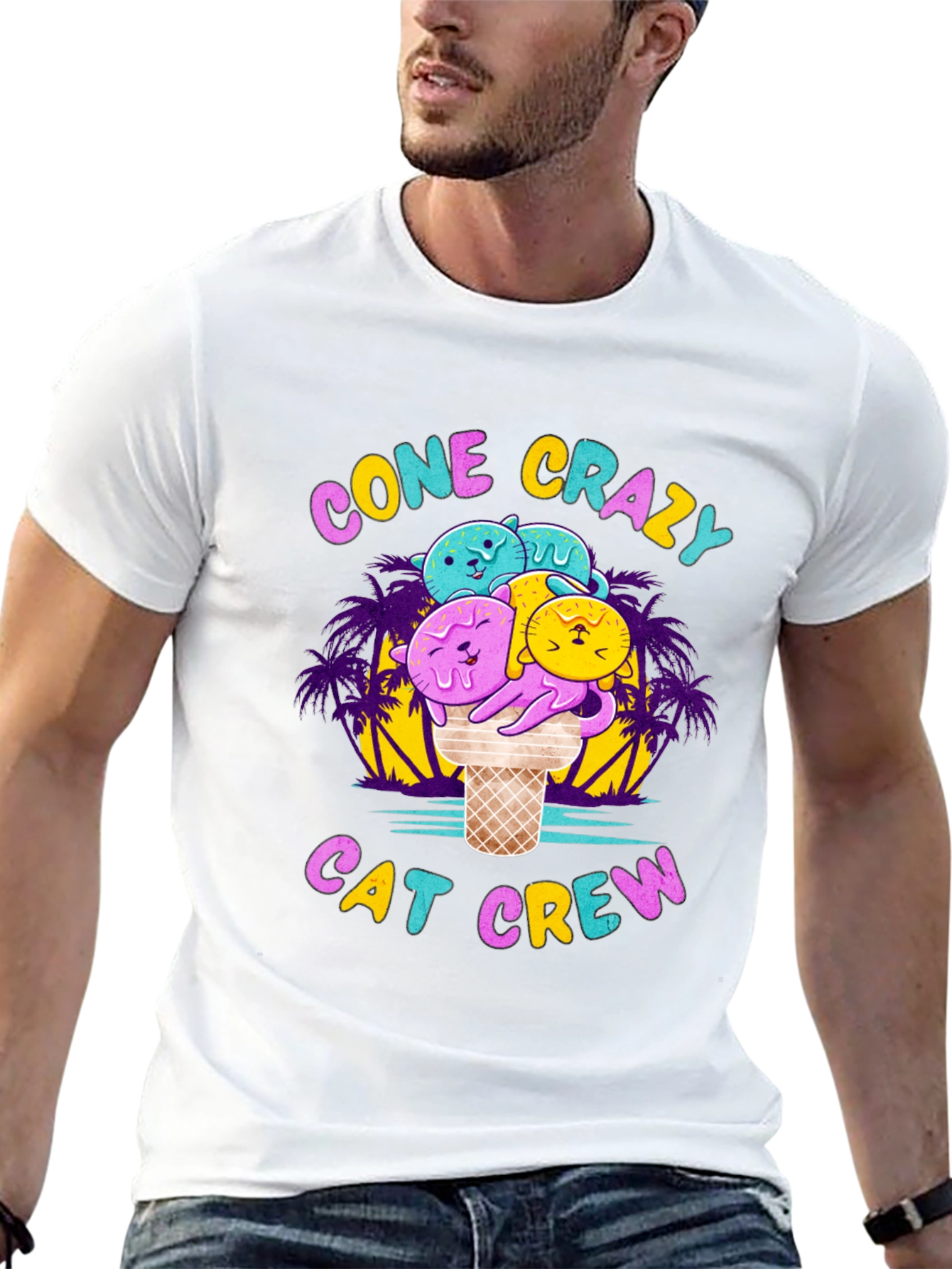 Cone Crazy Cat Crew Black T-Shirt