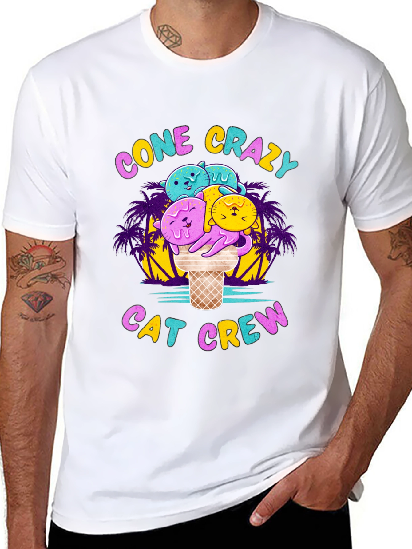 Cone Crazy Cat Crew Black T-Shirt
