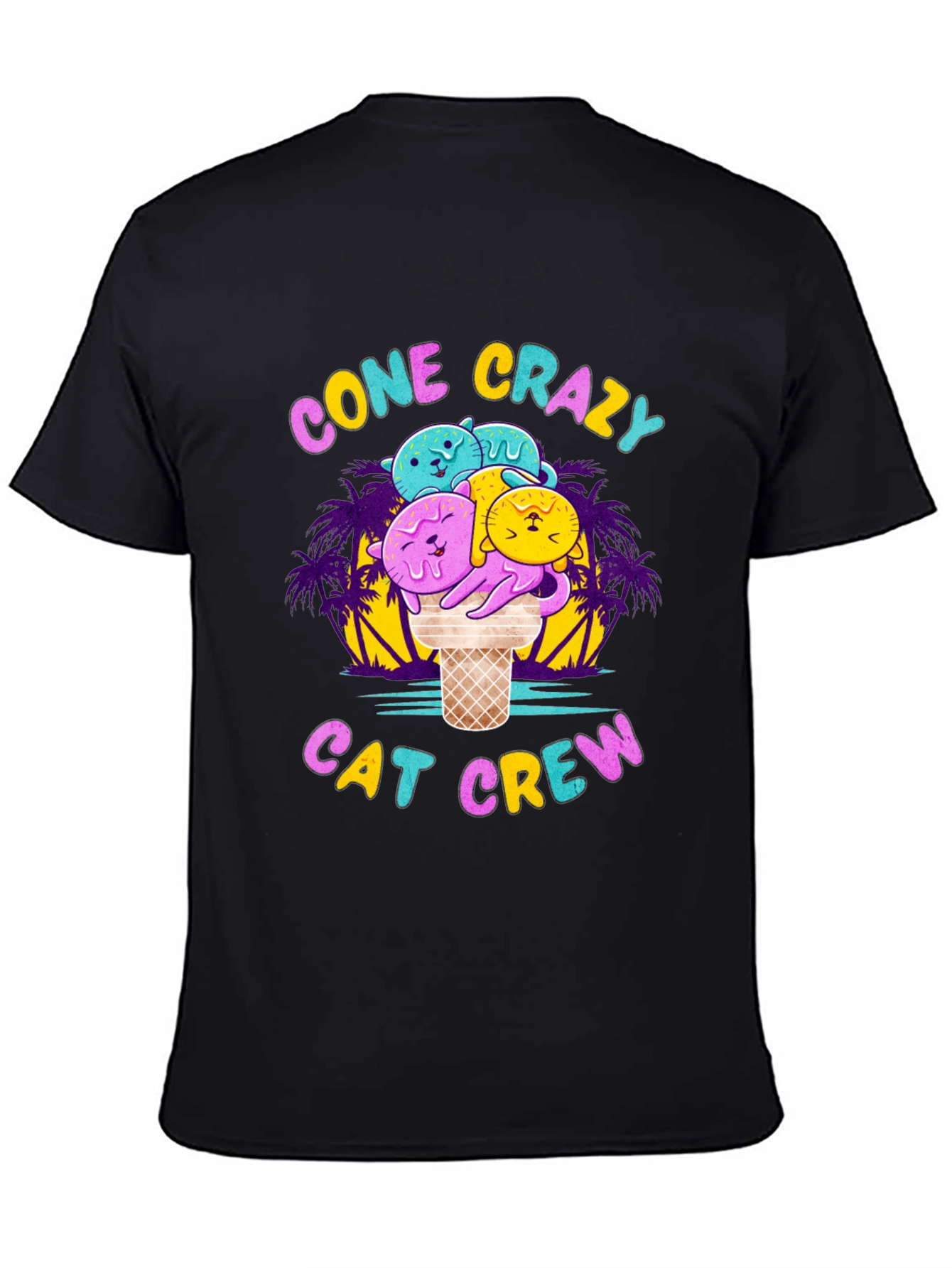 Cone Crazy Cat Crew Black T-Shirt