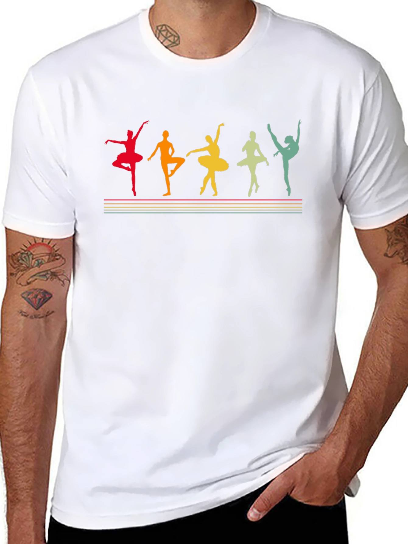Ballet Dancer Silhouette Graphic T-Shirt