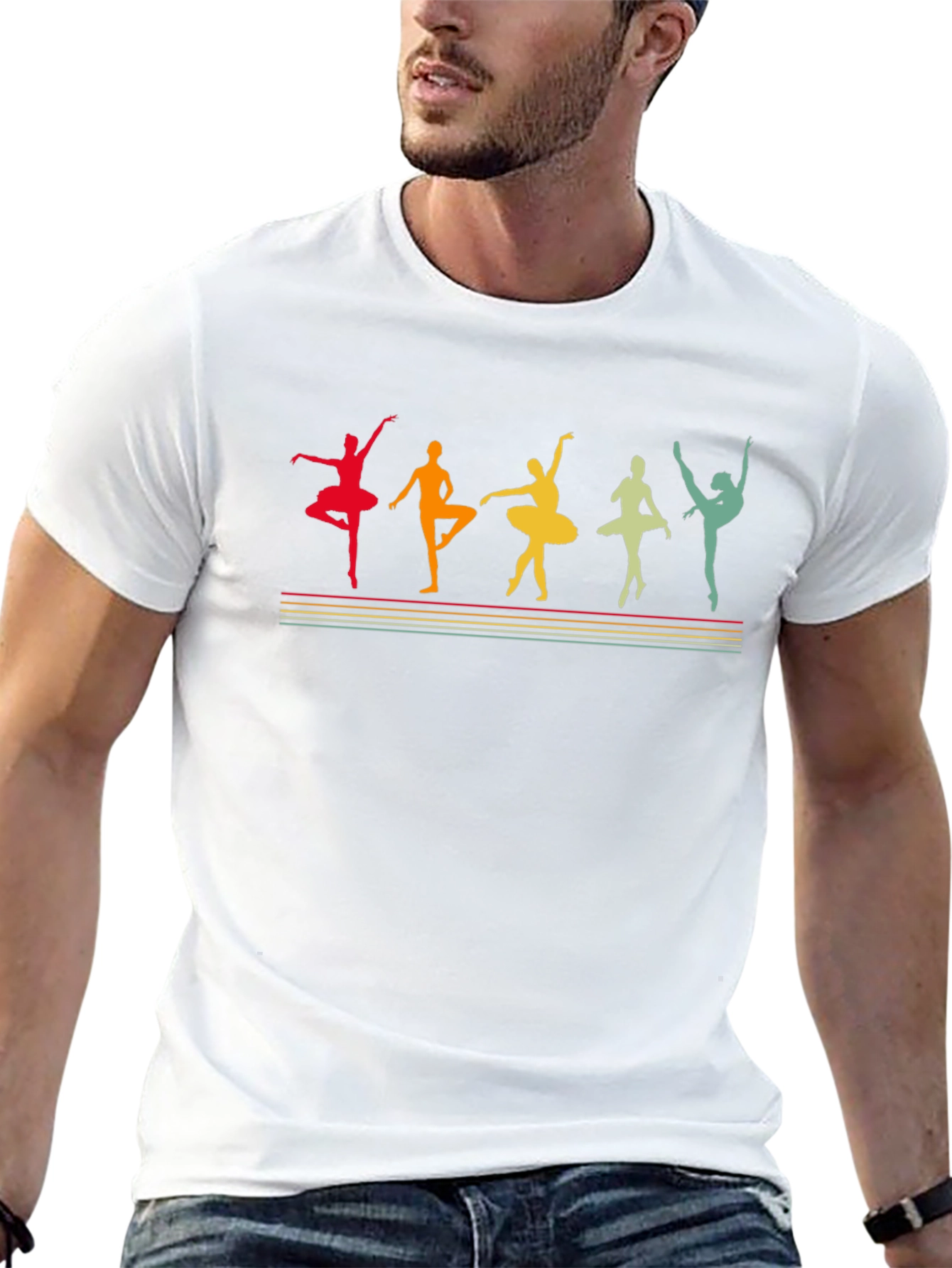 Ballet Dancer Silhouette Graphic T-Shirt