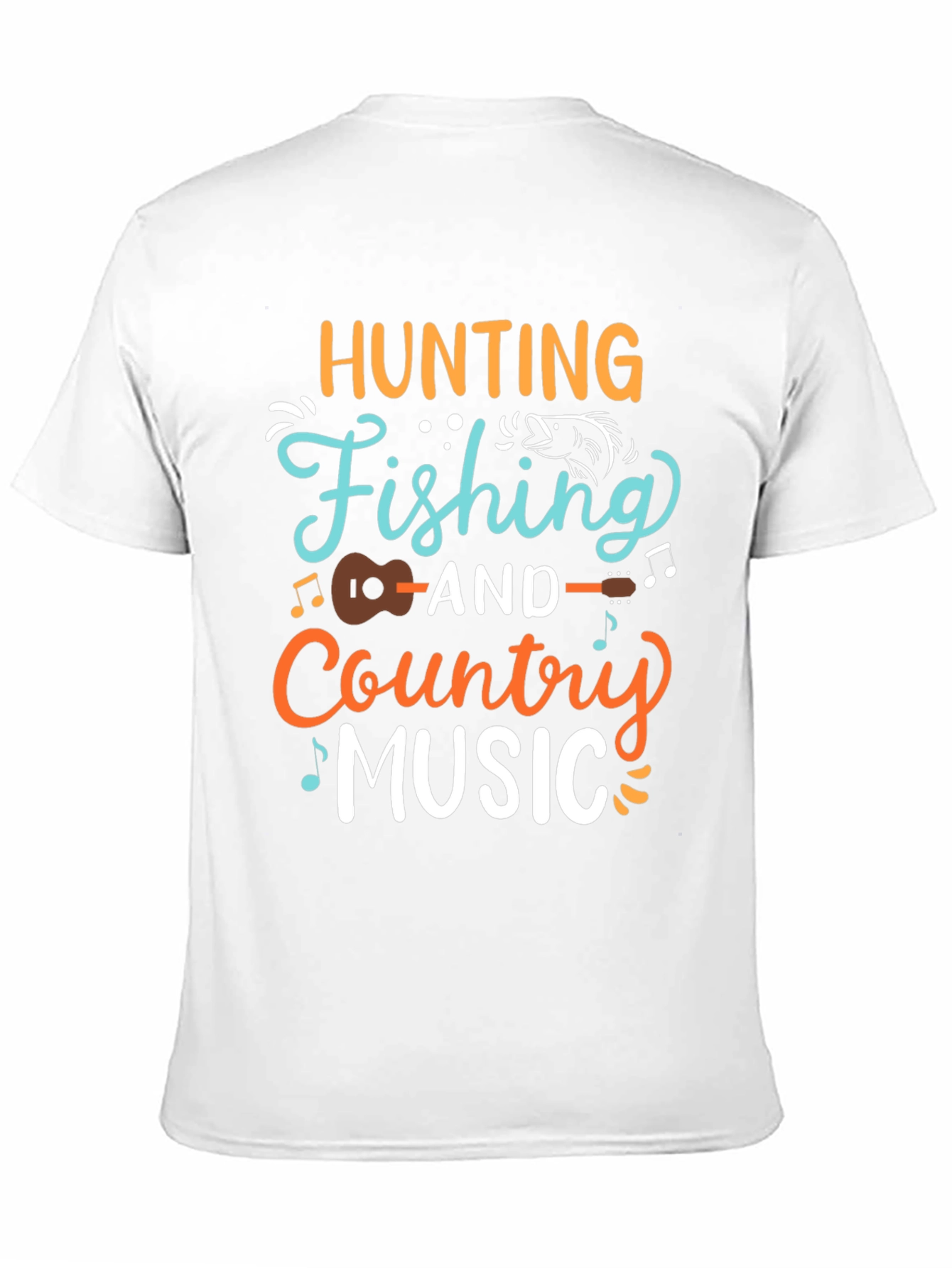 Hunting Fishing Country Music Graphic T-Shirt