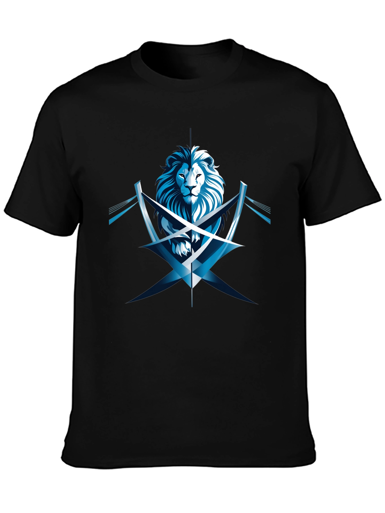 Lion Graphic Black T-Shirt - Modern Style