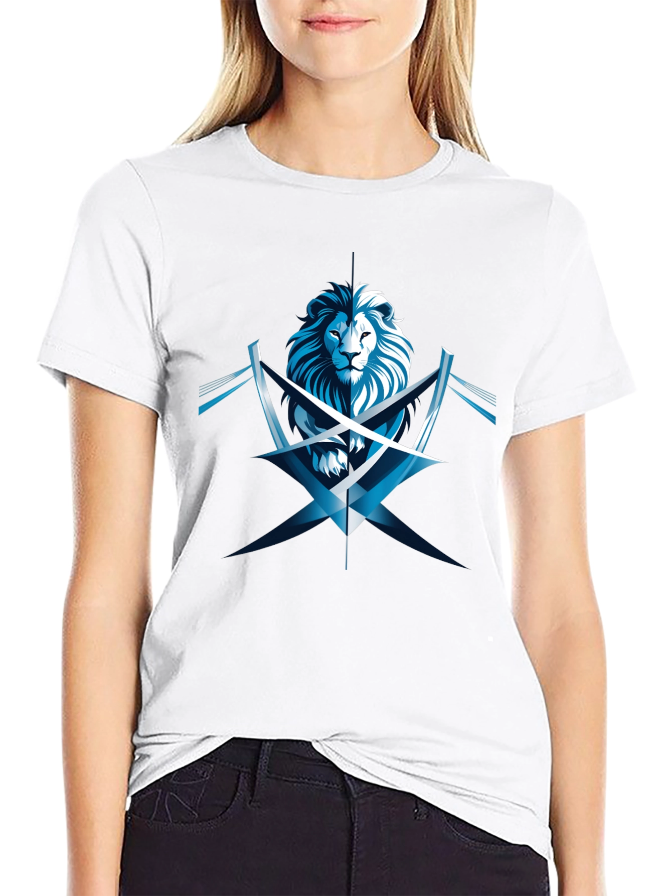 Lion Graphic Black T-Shirt - Modern Style