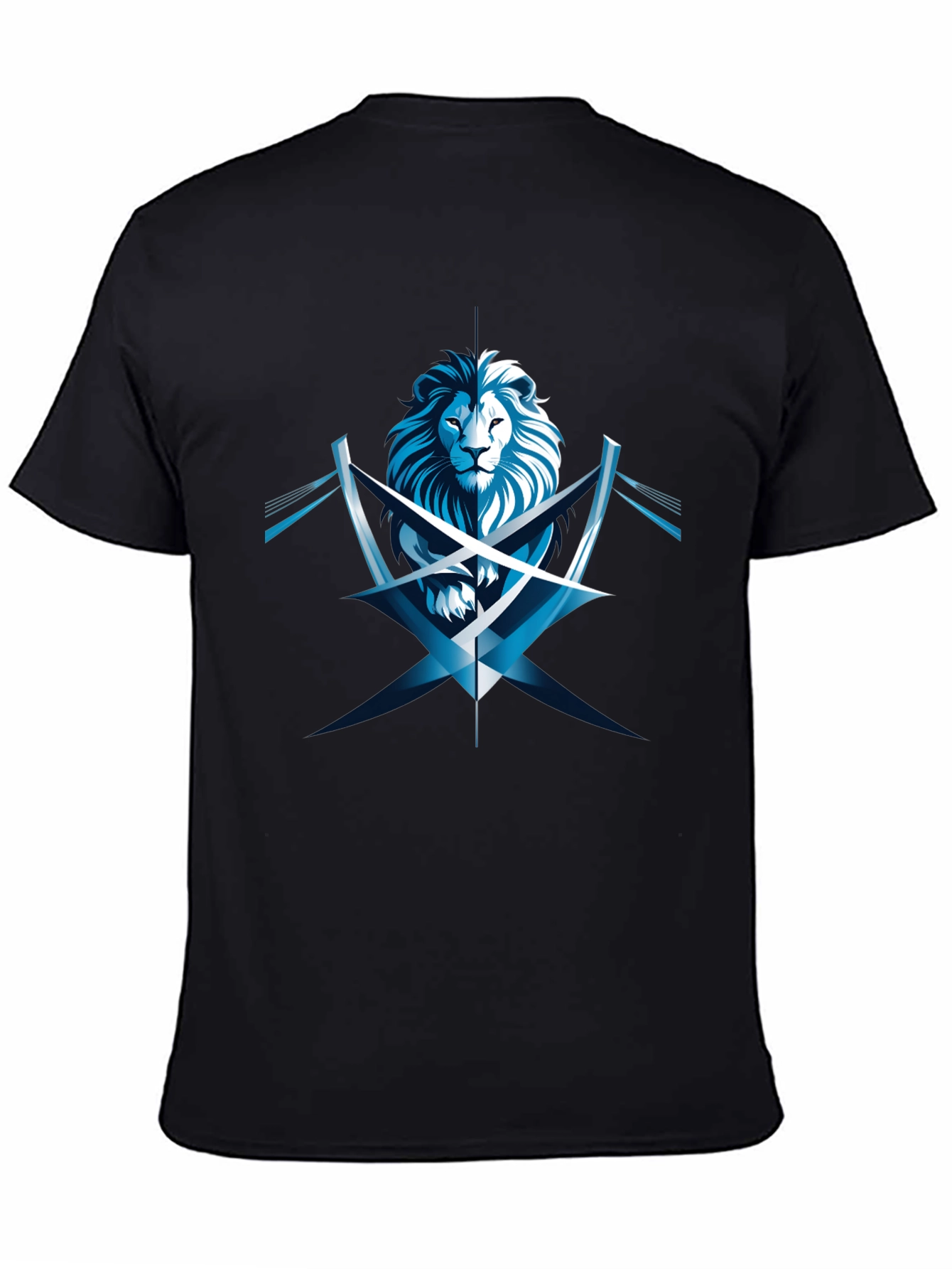 Lion Graphic Black T-Shirt - Modern Style