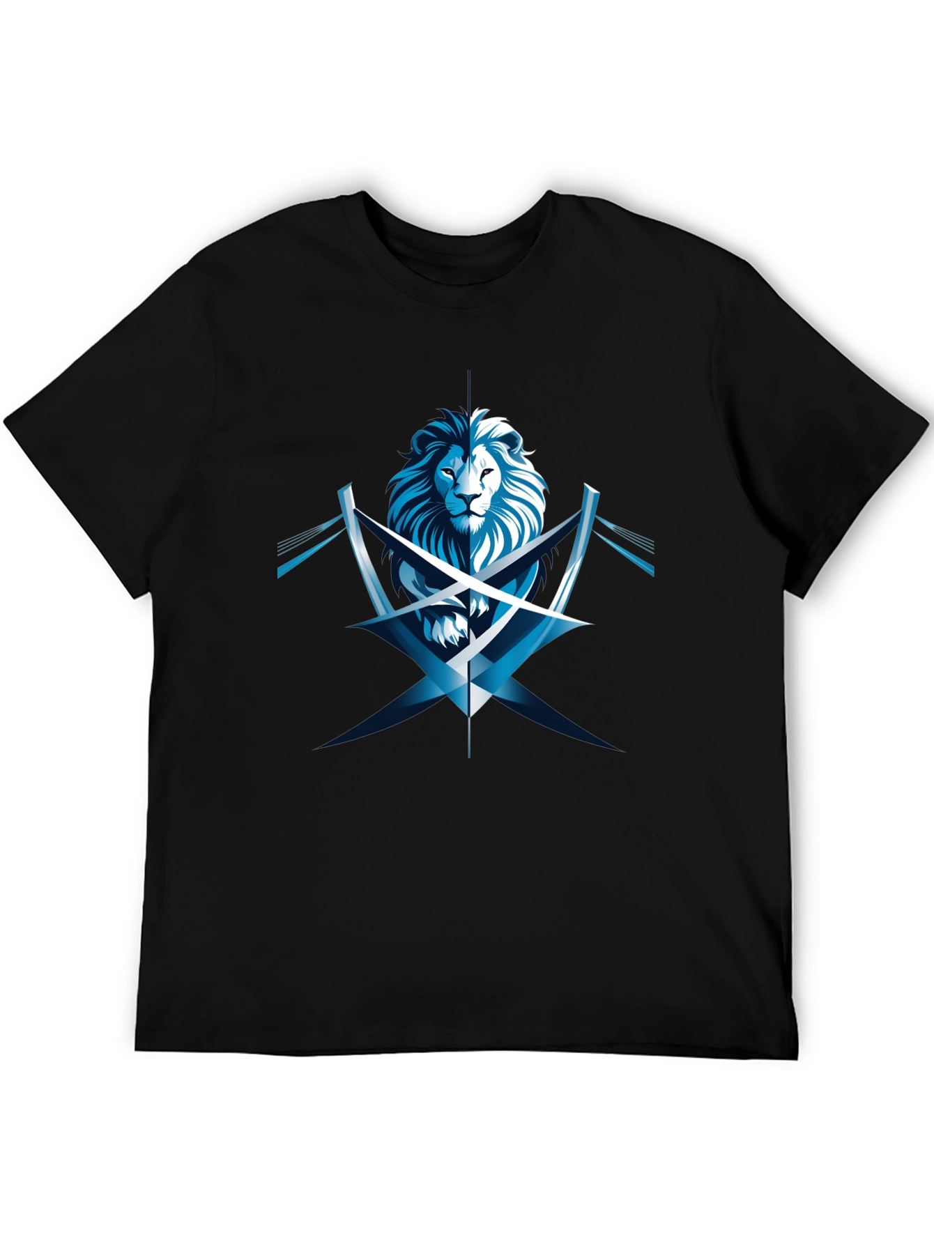 Lion Graphic Black T-Shirt - Modern Style