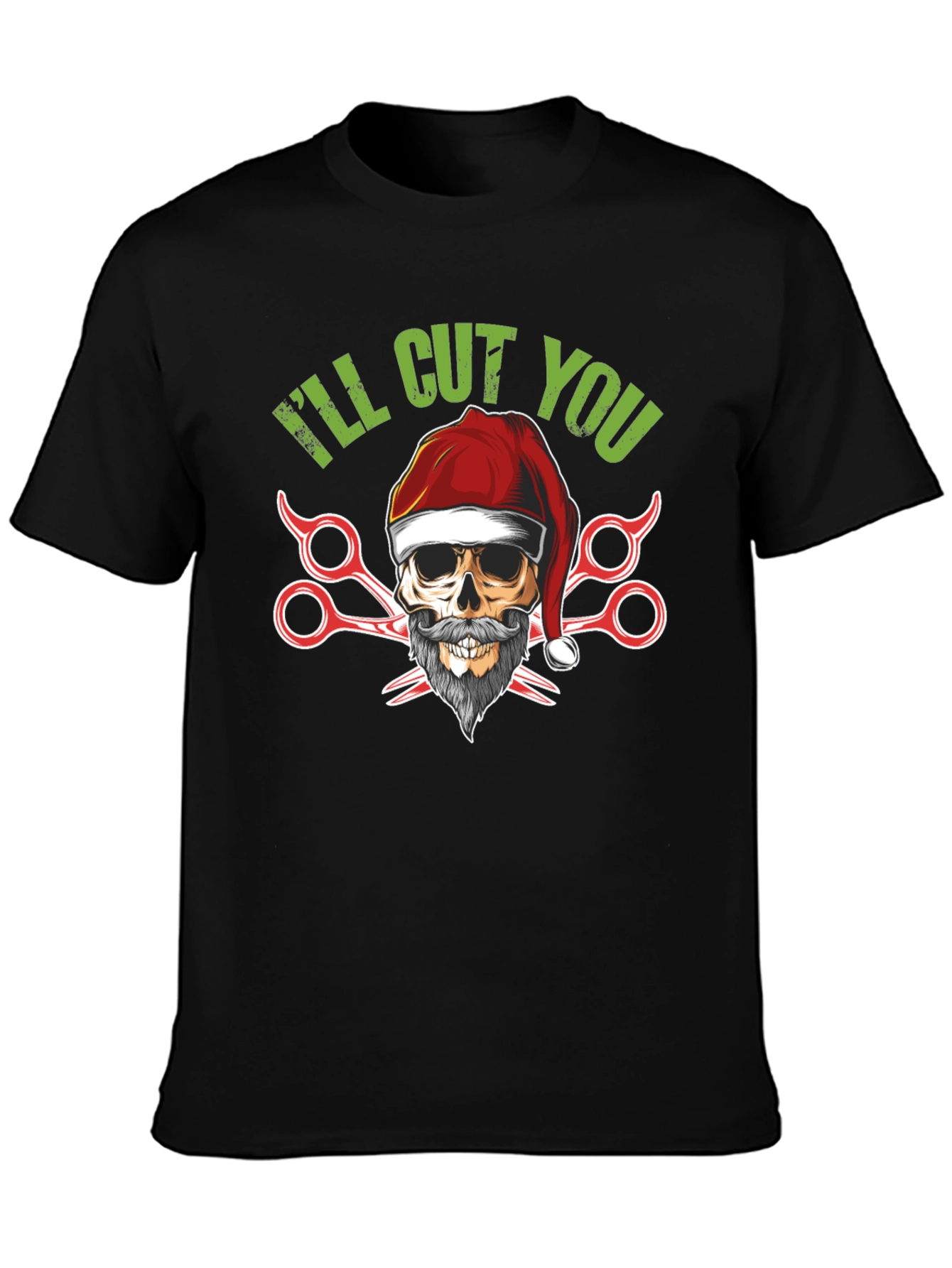 Skull Barber Christmas T-Shirt